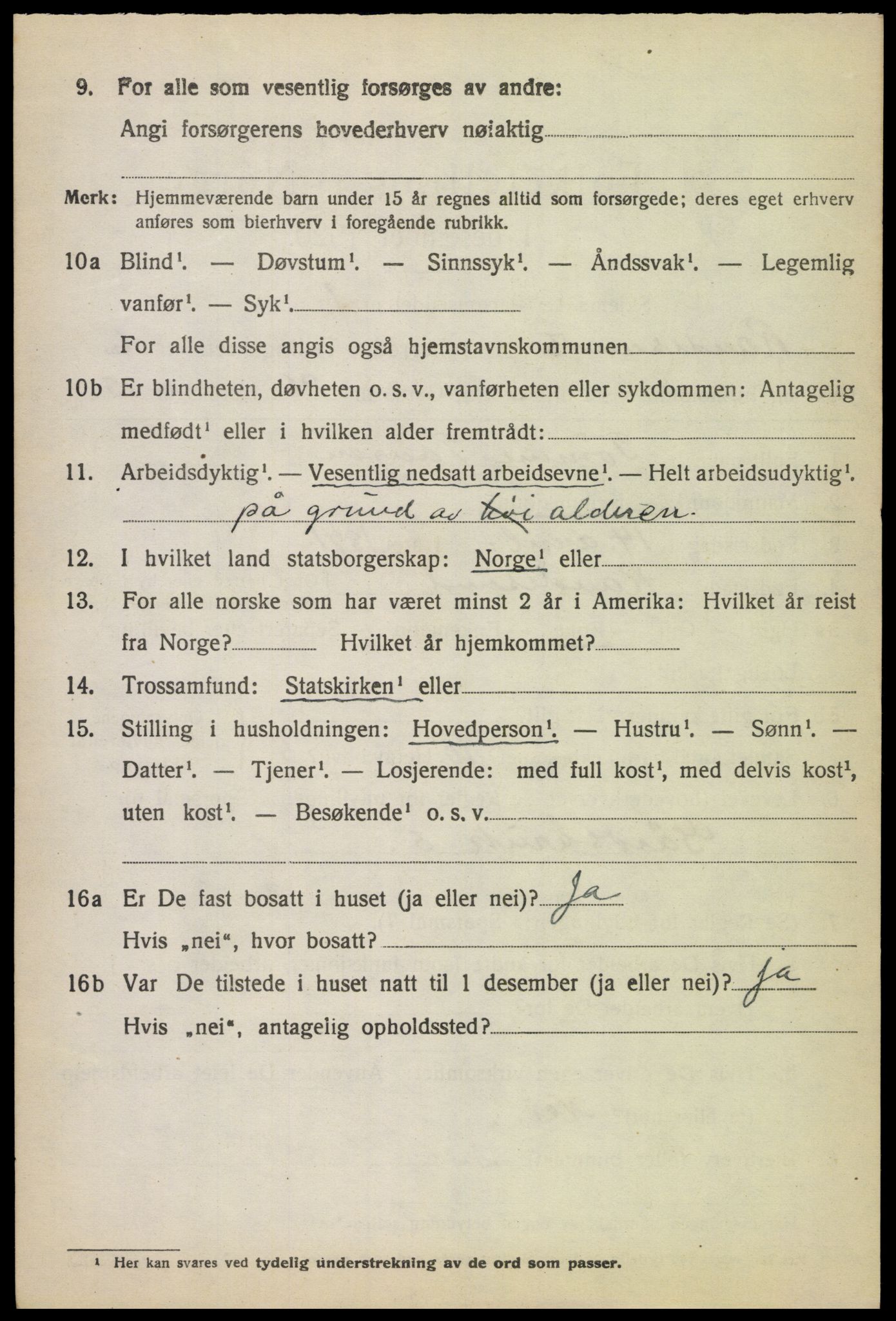 SAK, 1920 census for Randesund, 1920, p. 2767