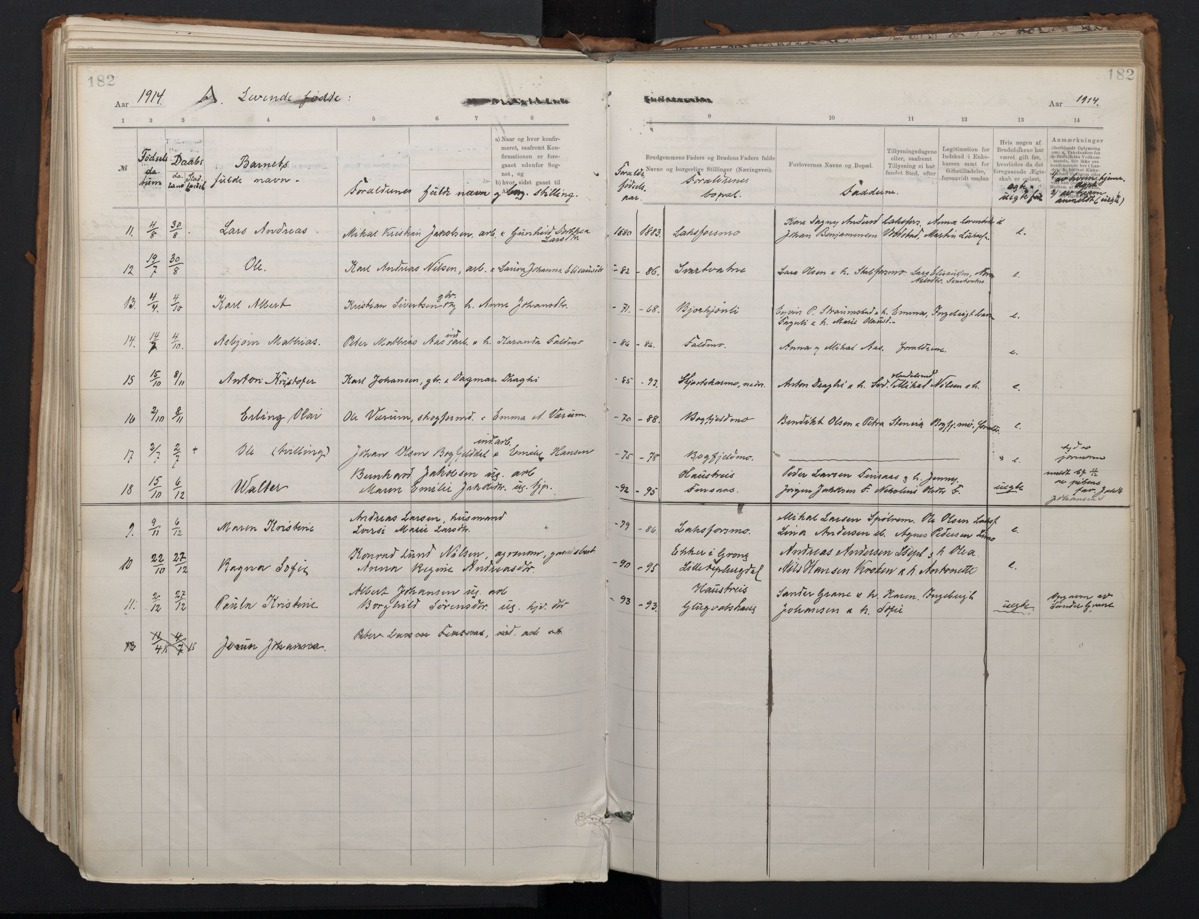 Ministerialprotokoller, klokkerbøker og fødselsregistre - Nordland, SAT/A-1459/824/L0338: Parish register (official) no. 824A01, 1880-1915, p. 182