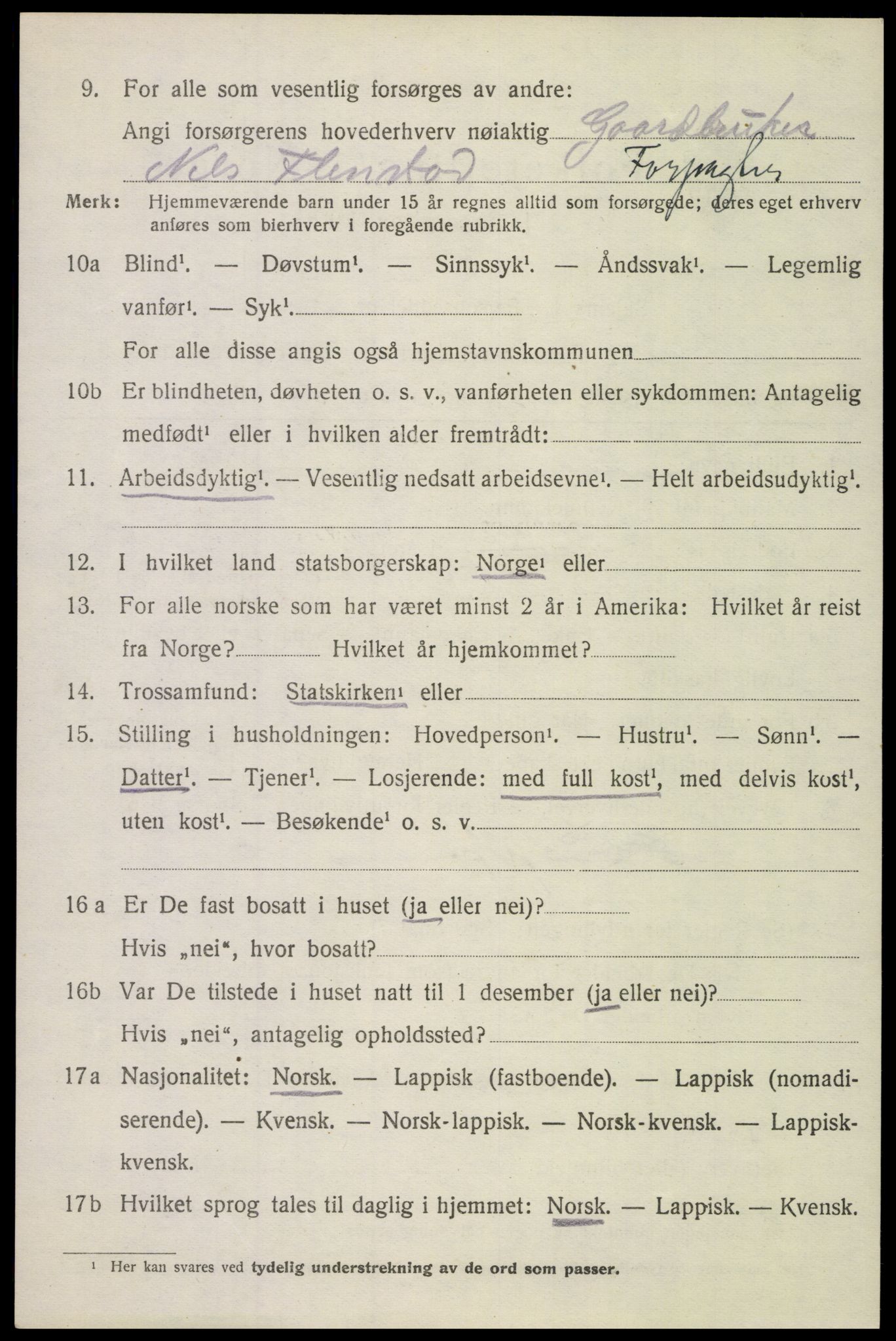 SAT, 1920 census for Bodin, 1920, p. 8419