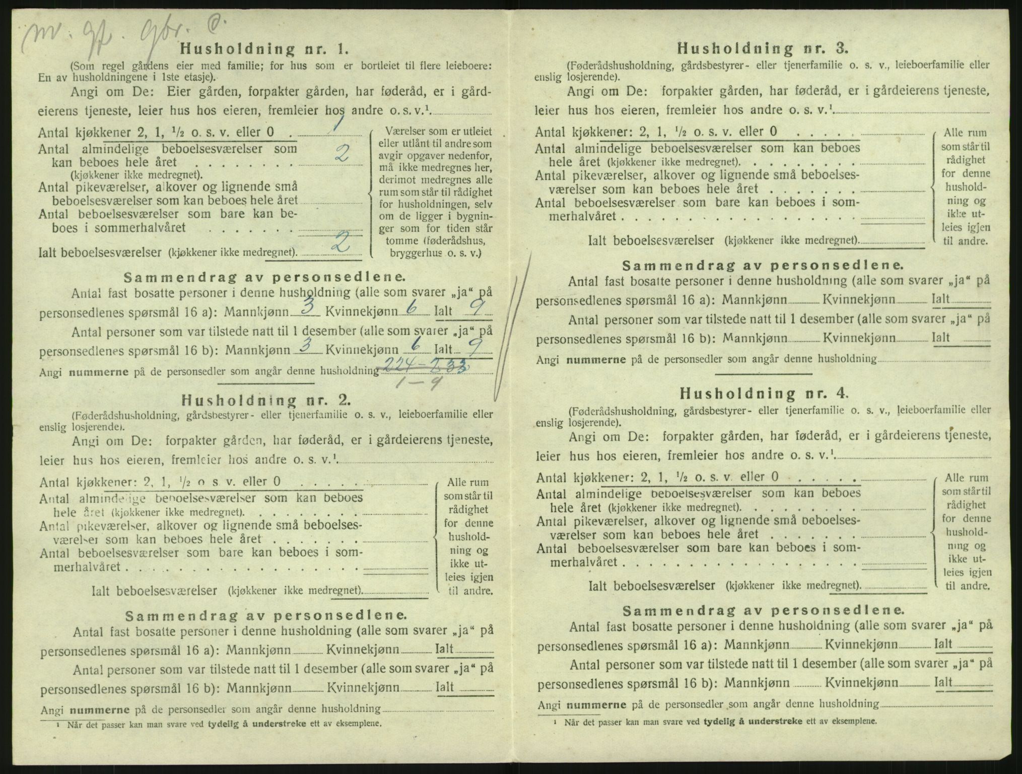 SAKO, 1920 census for Hedrum, 1920, p. 1594