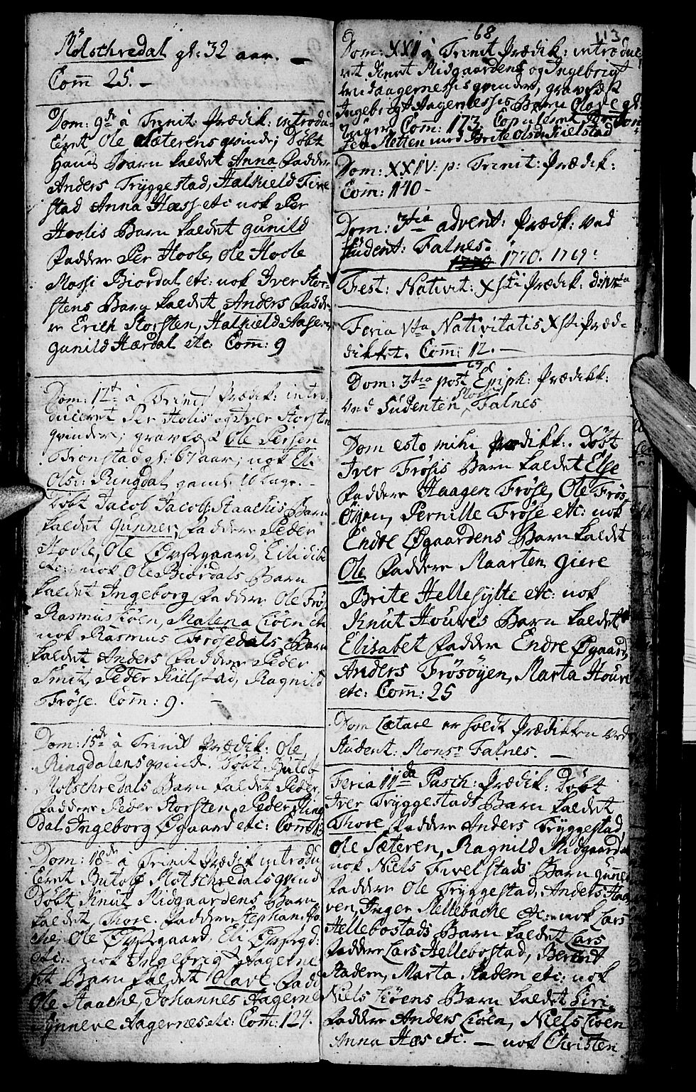Ministerialprotokoller, klokkerbøker og fødselsregistre - Møre og Romsdal, SAT/A-1454/519/L0243: Parish register (official) no. 519A02, 1760-1770, p. 113