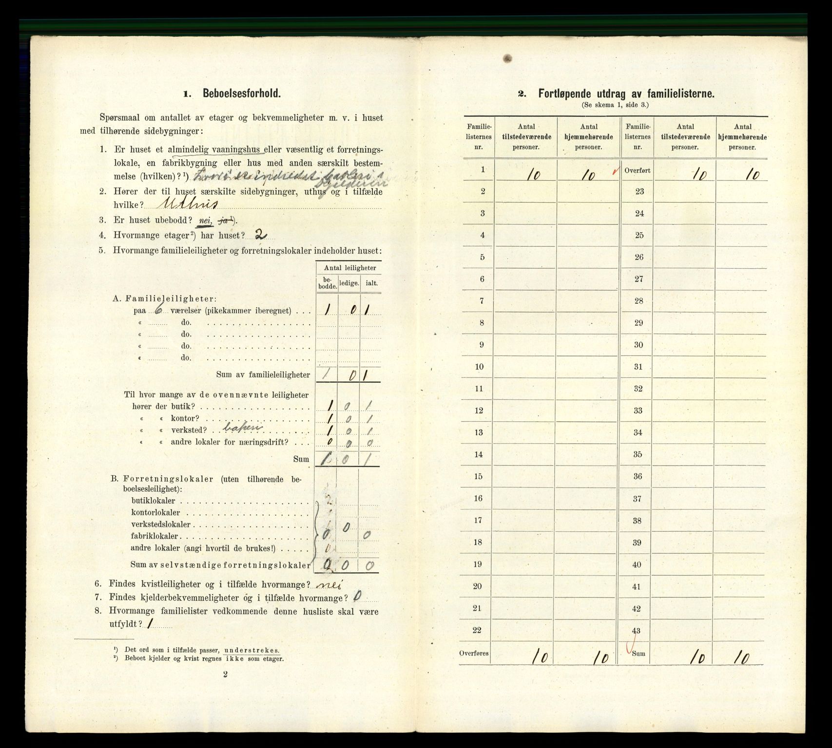 RA, 1910 census for Egersund, 1910, p. 1464