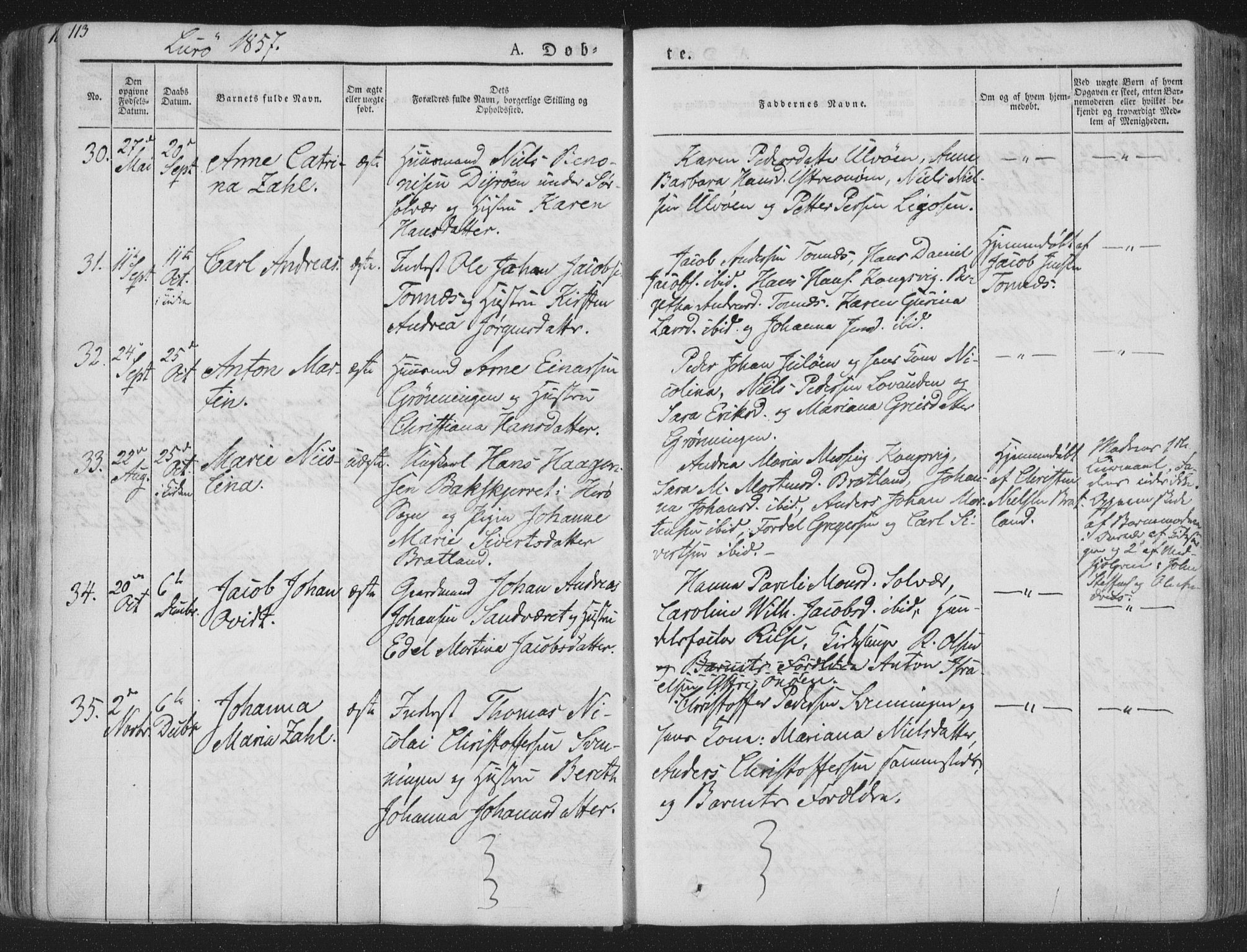 Ministerialprotokoller, klokkerbøker og fødselsregistre - Nordland, SAT/A-1459/839/L0565: Parish register (official) no. 839A02, 1825-1862, p. 113