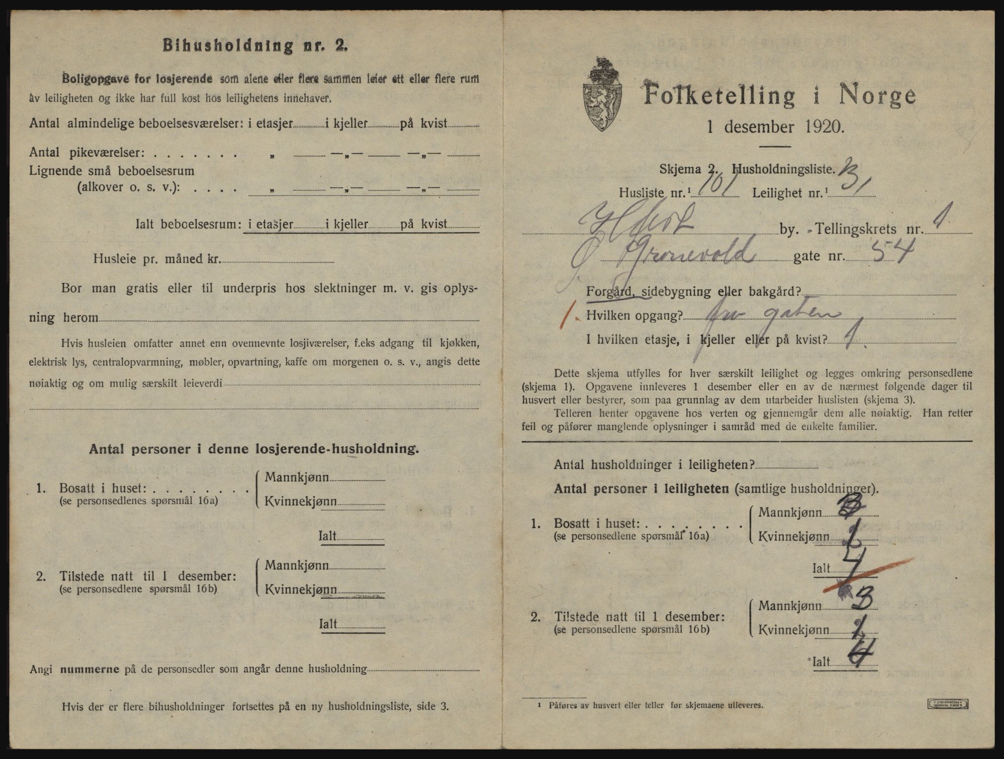 SATØ, 1920 census for Hammerfest, 1920, p. 1328