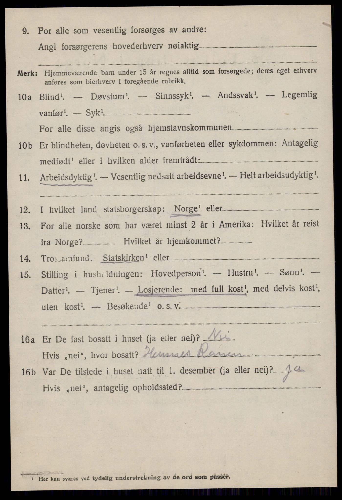 SAT, 1920 census for Aukra, 1920, p. 3196