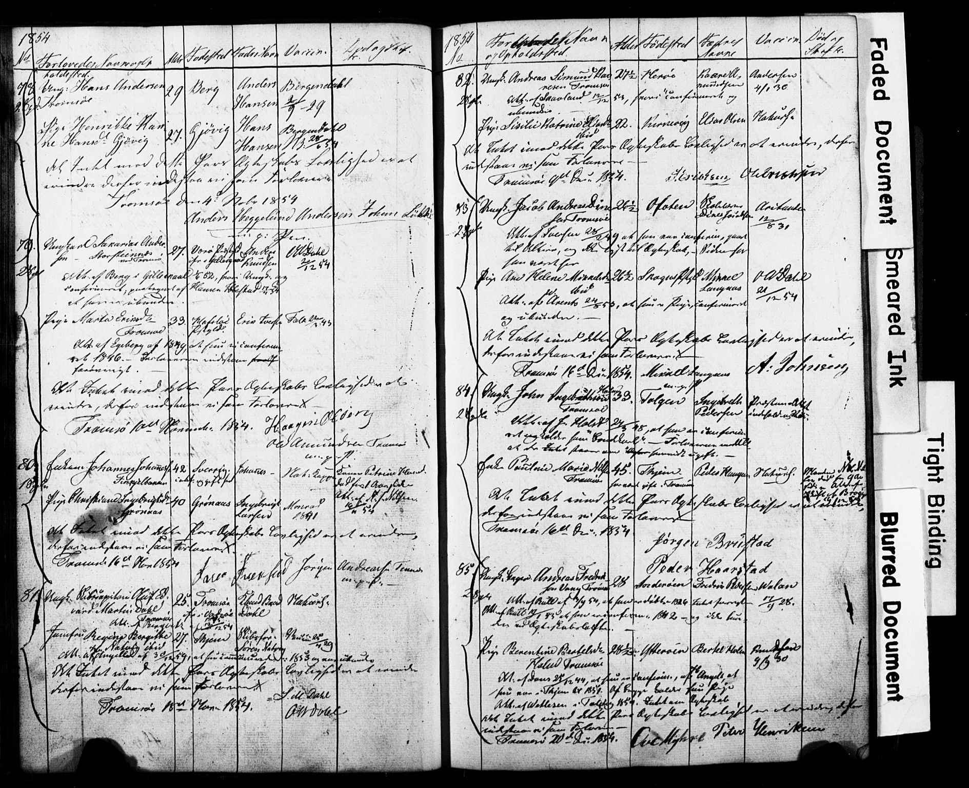 Tromsø sokneprestkontor/stiftsprosti/domprosti, AV/SATØ-S-1343/H/Hc/L0097: Banns register no. 97, 1851-1872