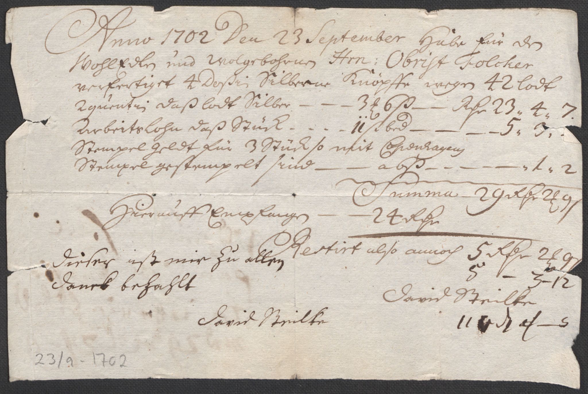 Riksarkivets diplomsamling, AV/RA-EA-5965/F12/L0004: Pk. 7 (I), 1490-1729, p. 161