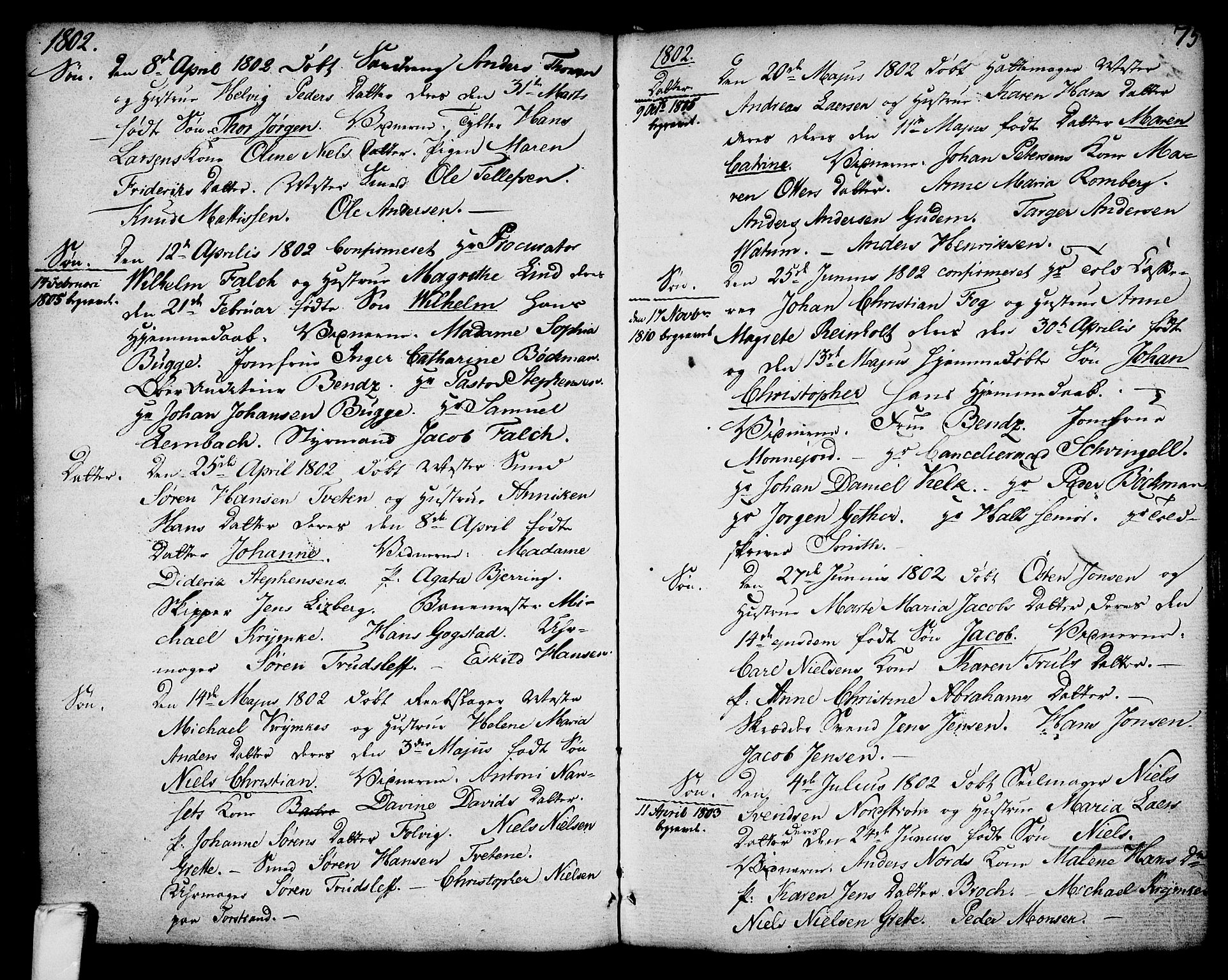 Larvik kirkebøker, AV/SAKO-A-352/G/Ga/L0001: Parish register (copy) no. I 1, 1785-1807, p. 75