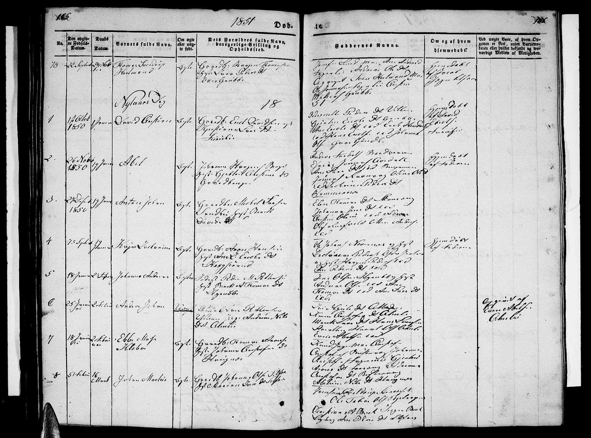 Ministerialprotokoller, klokkerbøker og fødselsregistre - Nordland, AV/SAT-A-1459/827/L0413: Parish register (copy) no. 827C02, 1842-1852, p. 165-166