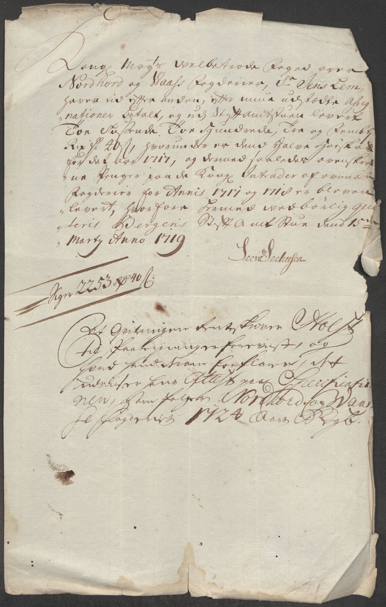 Rentekammeret inntil 1814, Reviderte regnskaper, Fogderegnskap, AV/RA-EA-4092/R51/L3202: Fogderegnskap Nordhordland og Voss, 1718, p. 182