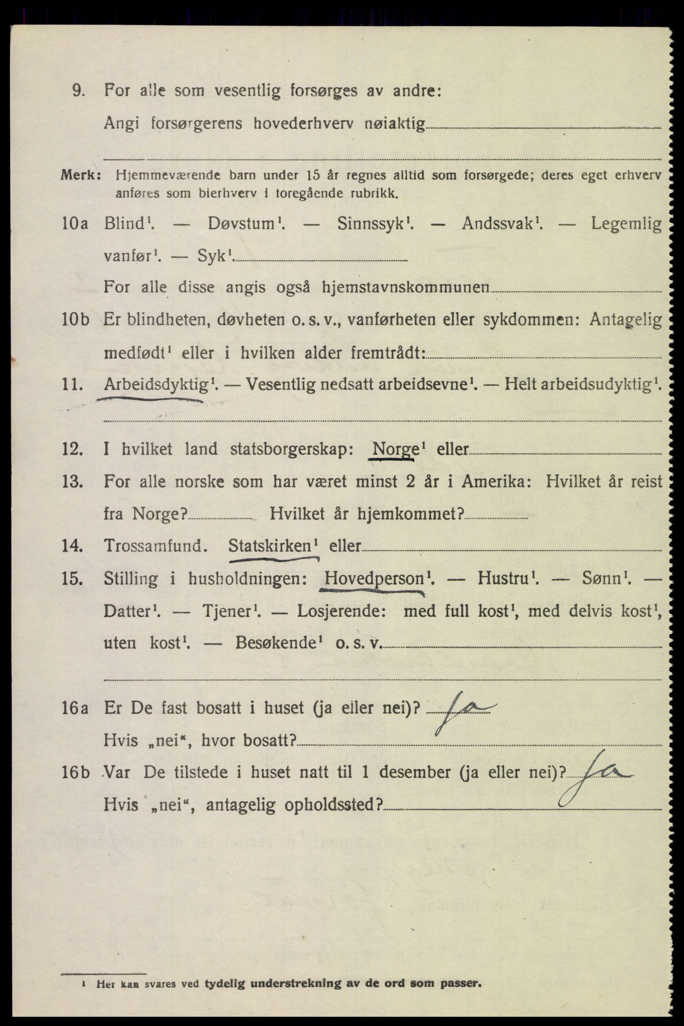 SAK, 1920 census for Feda, 1920, p. 948