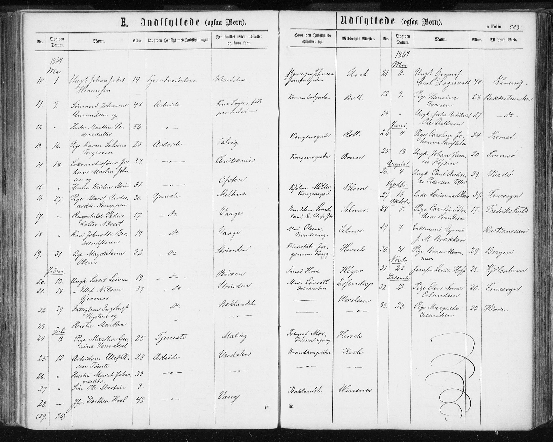Ministerialprotokoller, klokkerbøker og fødselsregistre - Sør-Trøndelag, SAT/A-1456/601/L0055: Parish register (official) no. 601A23, 1866-1877, p. 503