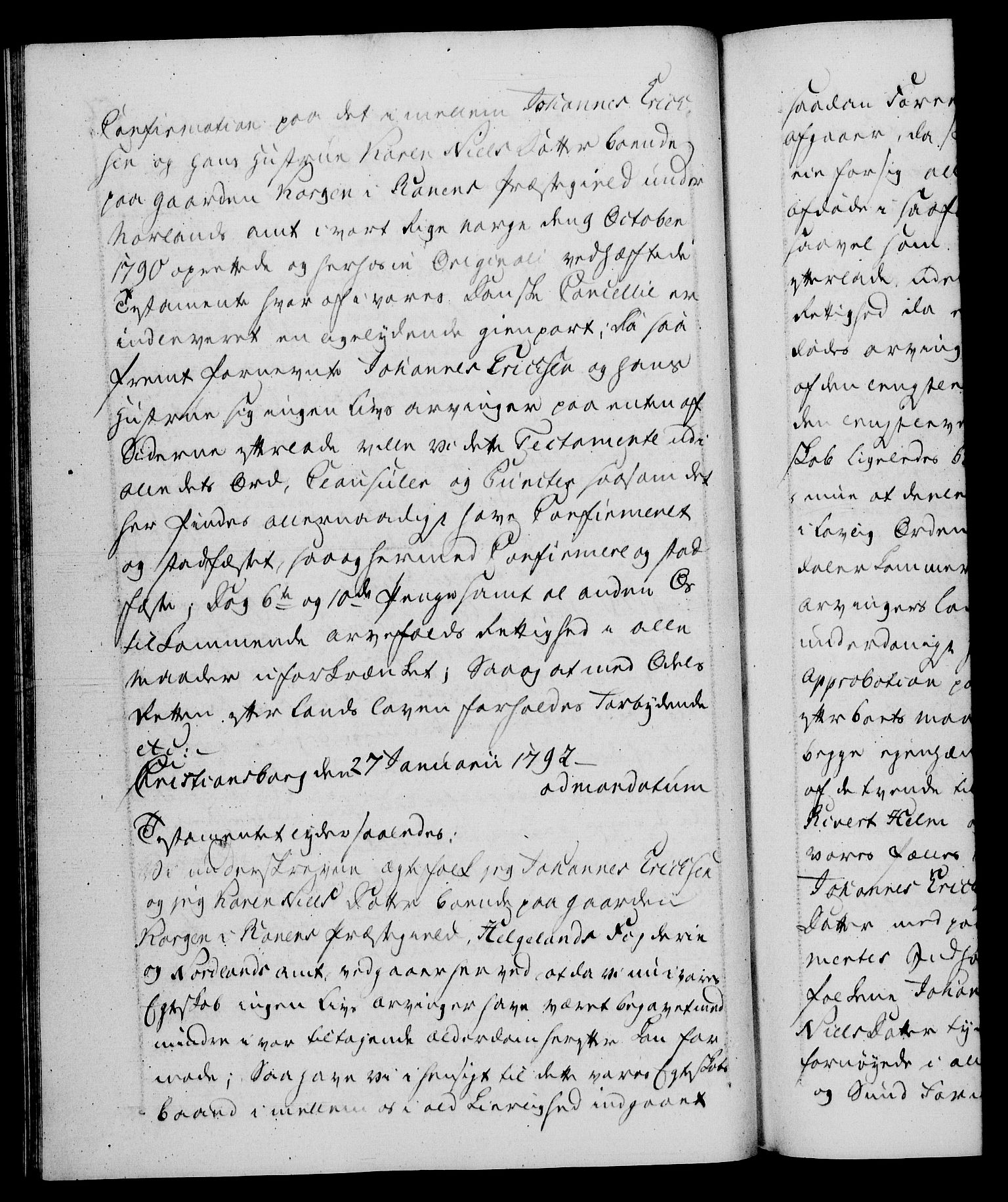 Danske Kanselli 1572-1799, AV/RA-EA-3023/F/Fc/Fca/Fcaa/L0054: Norske registre, 1792-1793, p. 57b