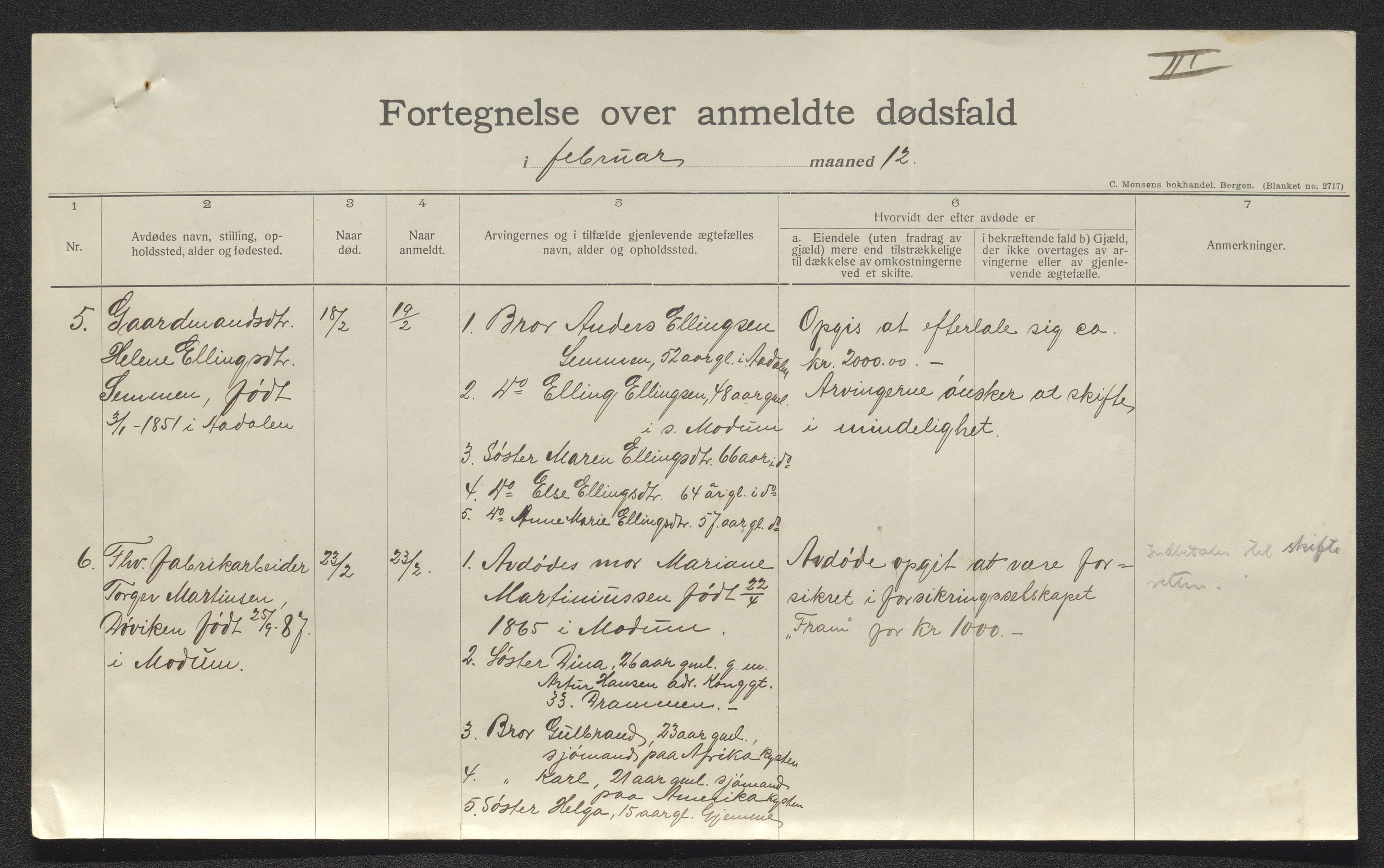 Eiker, Modum og Sigdal sorenskriveri, AV/SAKO-A-123/H/Ha/Hab/L0035: Dødsfallsmeldinger, 1912, p. 210