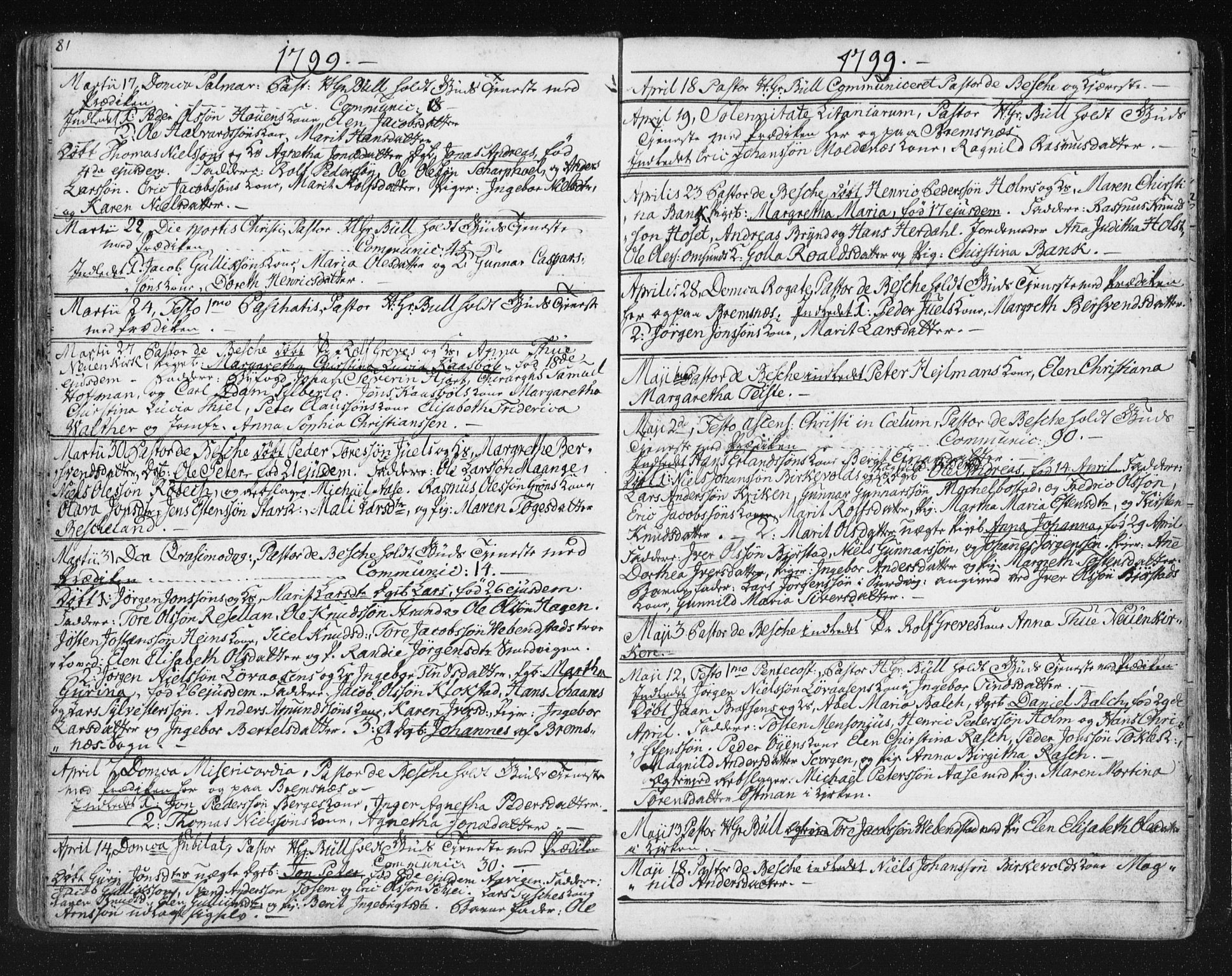 Ministerialprotokoller, klokkerbøker og fødselsregistre - Møre og Romsdal, SAT/A-1454/572/L0841: Parish register (official) no. 572A04, 1784-1819, p. 81