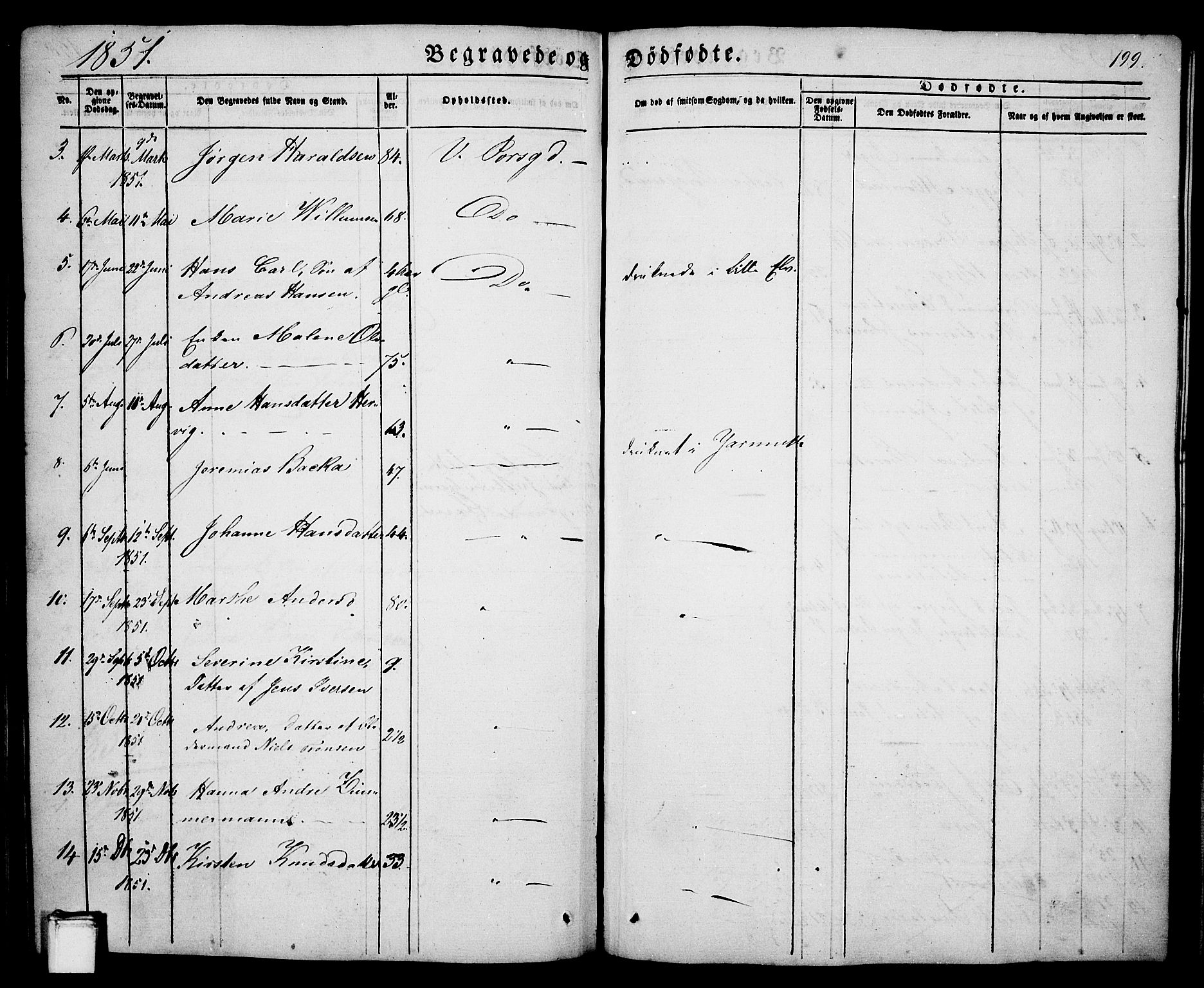 Porsgrunn kirkebøker , AV/SAKO-A-104/G/Ga/L0002: Parish register (copy) no. I 2, 1847-1877, p. 199