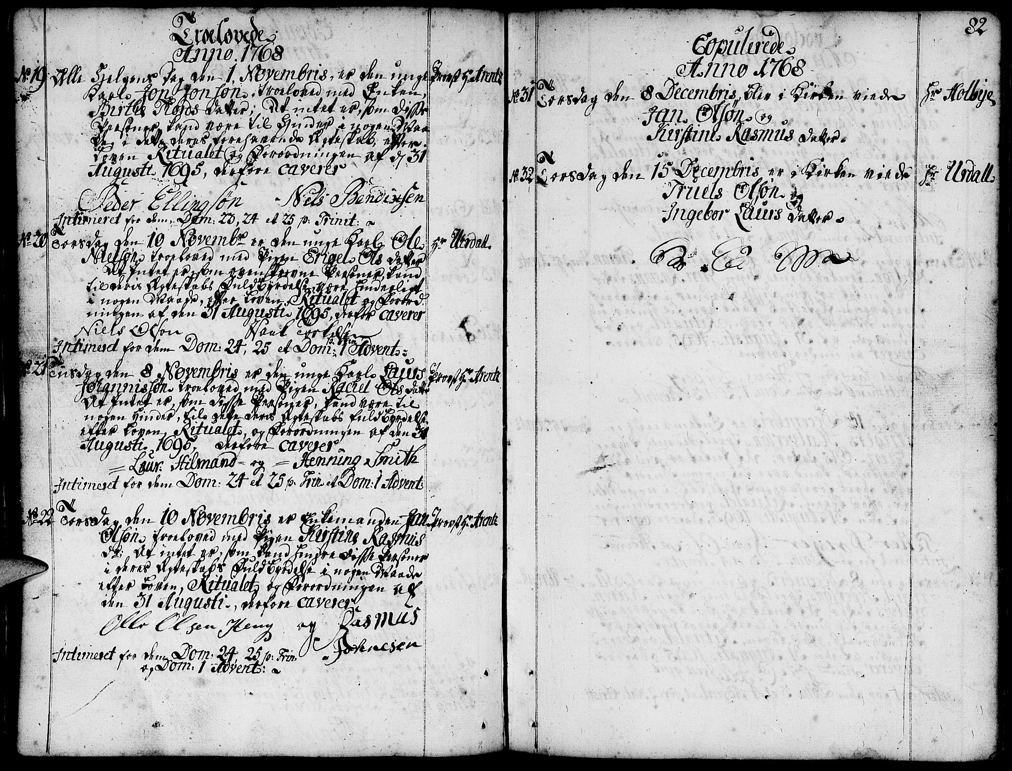 Domkirken sokneprestkontor, SAST/A-101812/001/30/30BA/L0004: Parish register (official) no. A 4, 1744-1782, p. 82