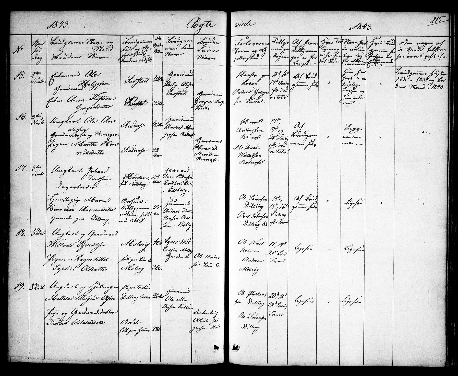 Rygge prestekontor Kirkebøker, AV/SAO-A-10084b/F/Fa/L0004: Parish register (official) no. 4, 1836-1851, p. 215