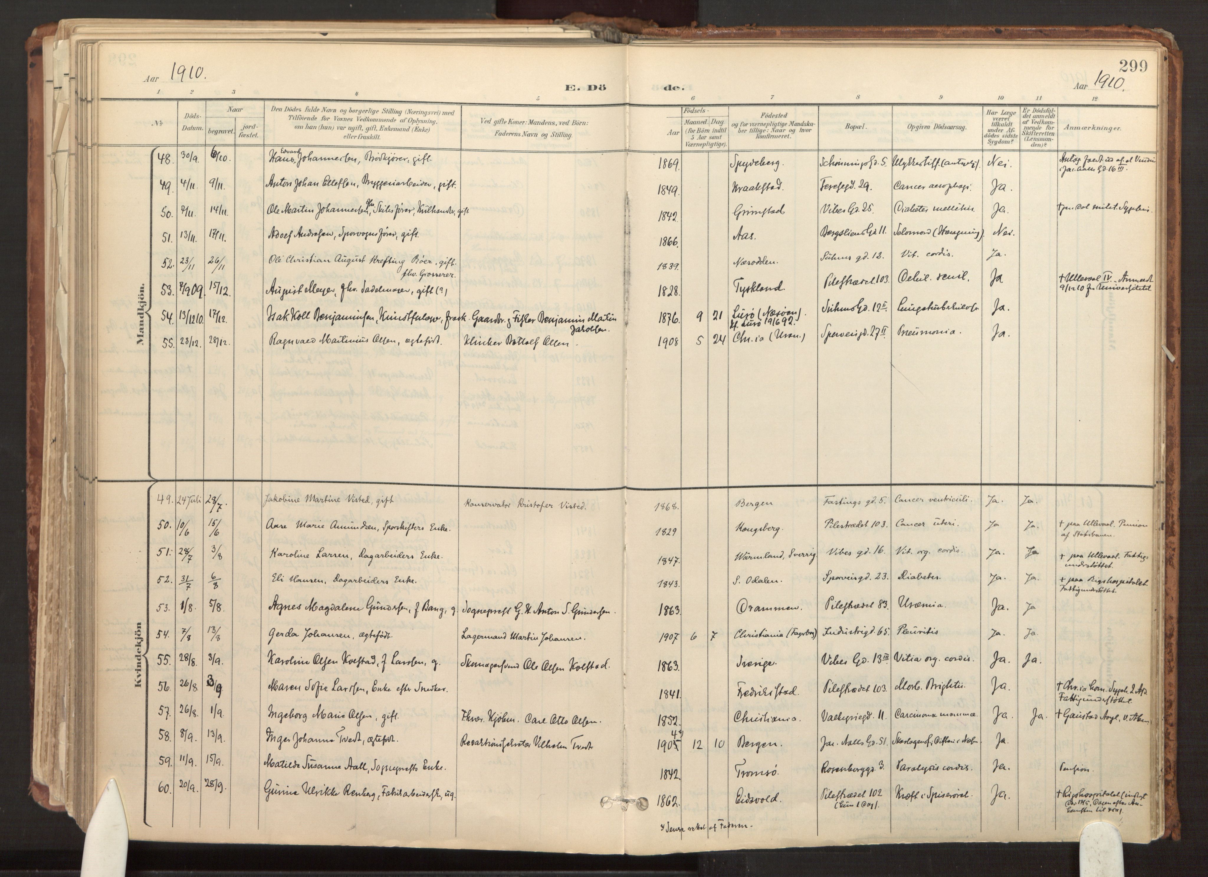 Fagerborg prestekontor Kirkebøker, AV/SAO-A-10844/F/Fa/L0003: Parish register (official) no. 3, 1898-1916, p. 299