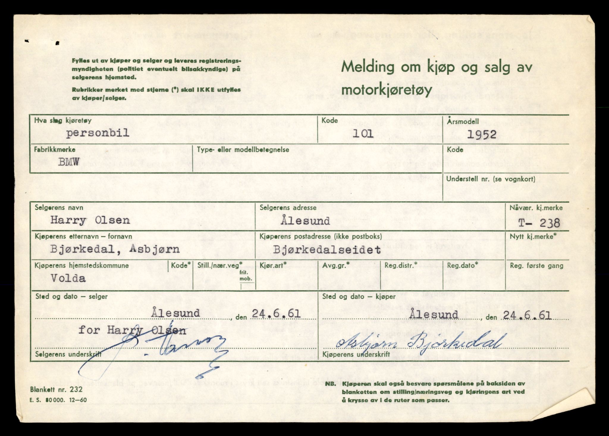 Møre og Romsdal vegkontor - Ålesund trafikkstasjon, AV/SAT-A-4099/F/Fe/L0003: Registreringskort for kjøretøy T 232 - T 340, 1927-1998, p. 151