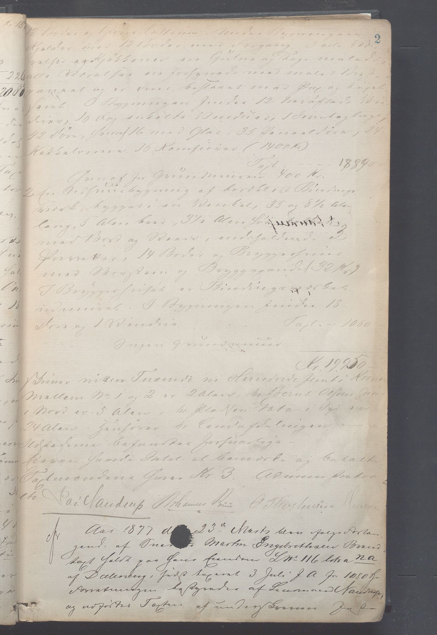 Lensmennene i Aker, OBA/A-10133/F/Fa/L0006: Branntakstprotokoll, 1877-1891, p. 2a