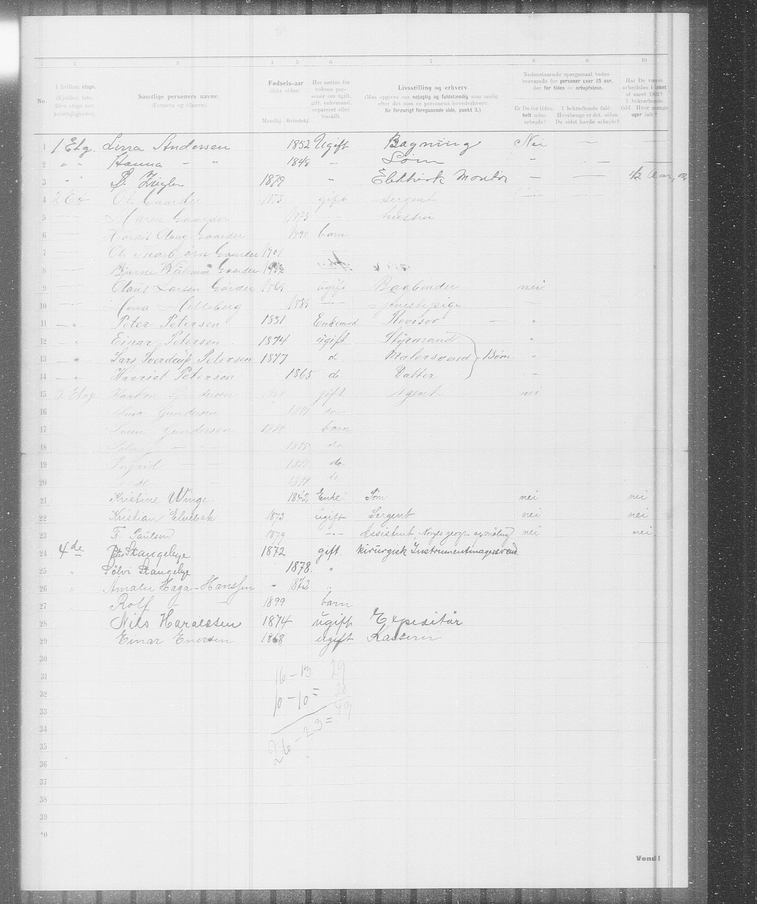 OBA, Municipal Census 1902 for Kristiania, 1902, p. 20414