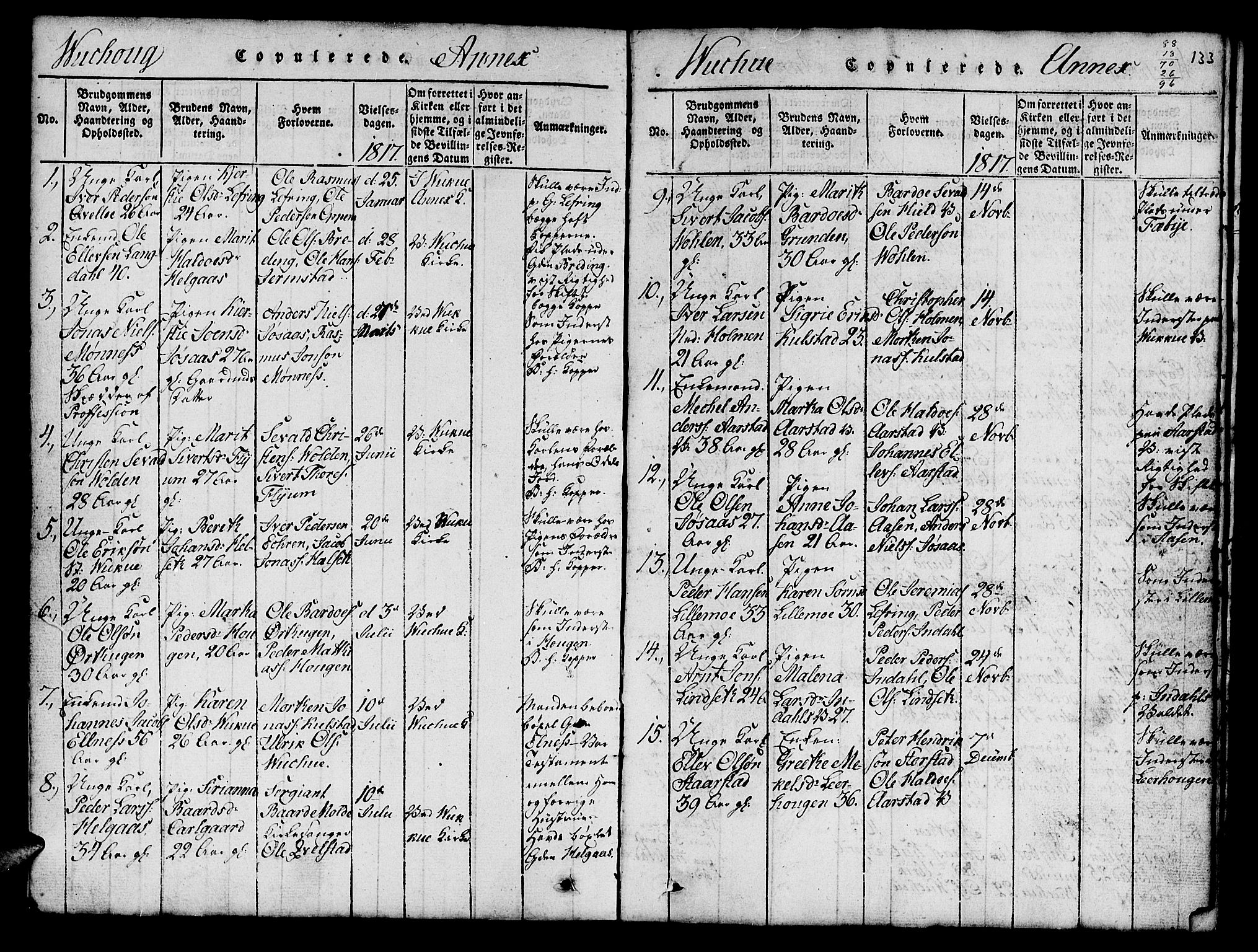 Ministerialprotokoller, klokkerbøker og fødselsregistre - Nord-Trøndelag, AV/SAT-A-1458/724/L0265: Parish register (copy) no. 724C01, 1816-1845, p. 133