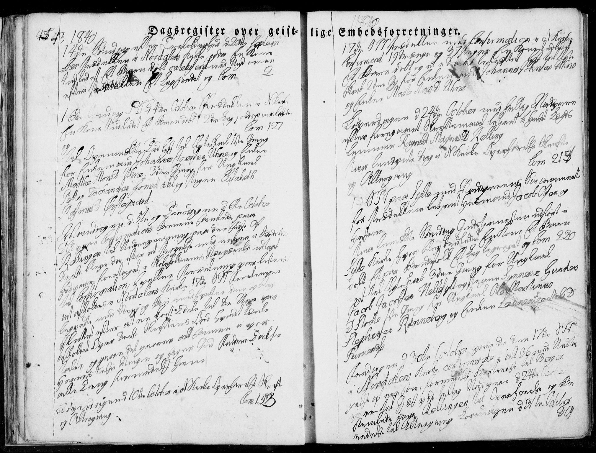 Ministerialprotokoller, klokkerbøker og fødselsregistre - Møre og Romsdal, SAT/A-1454/519/L0247: Parish register (official) no. 519A06, 1827-1846, p. 43