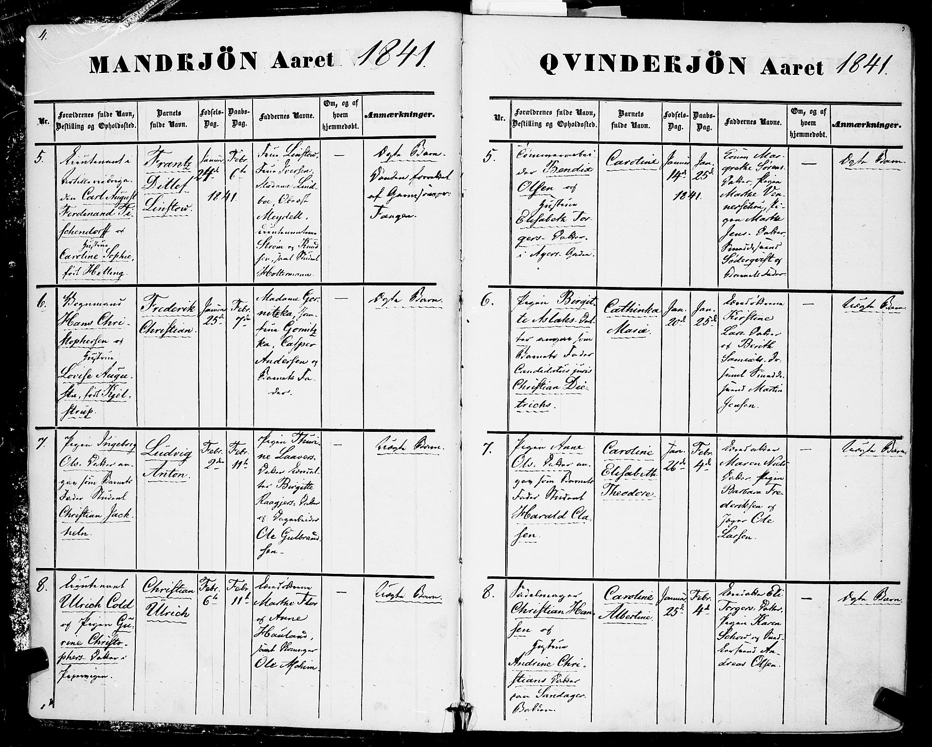 Rikshospitalet prestekontor Kirkebøker, SAO/A-10309b/F/L0003: Parish register (official) no. 3, 1841-1853, p. 3