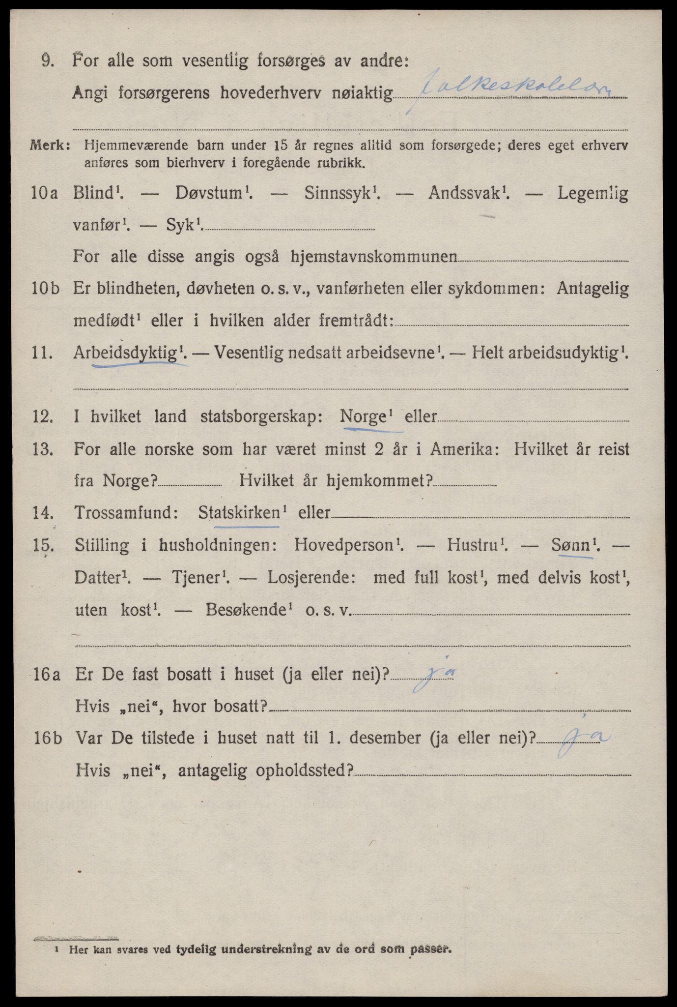 SAST, 1920 census for Høyland, 1920, p. 15613