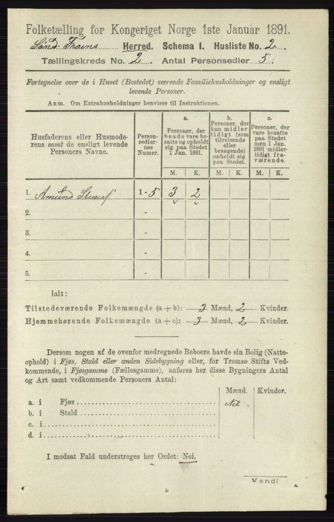 RA, 1891 census for 0519 Sør-Fron, 1891, p. 497
