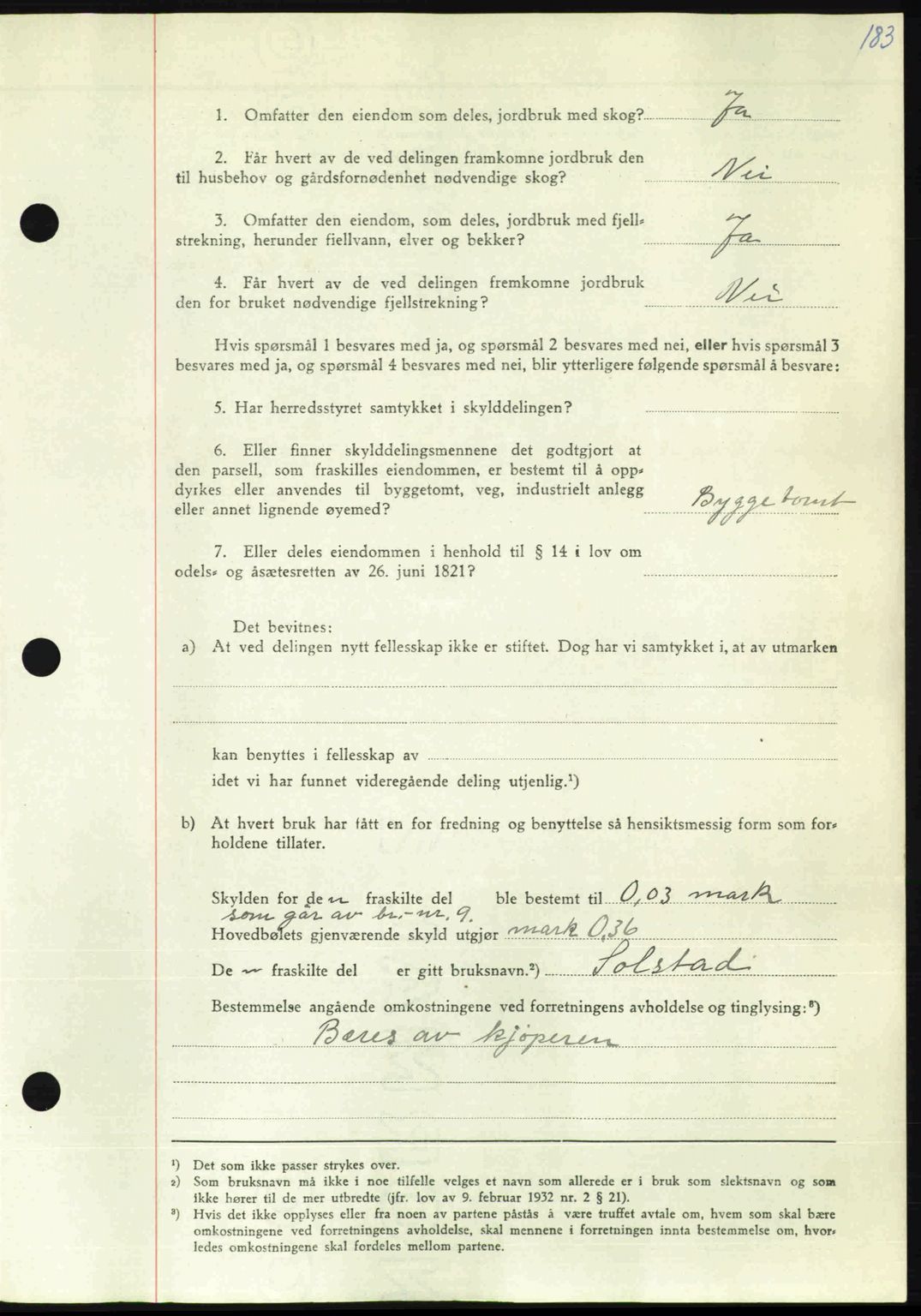 Nordmøre sorenskriveri, AV/SAT-A-4132/1/2/2Ca: Mortgage book no. A106, 1947-1947, Diary no: : 2203/1947