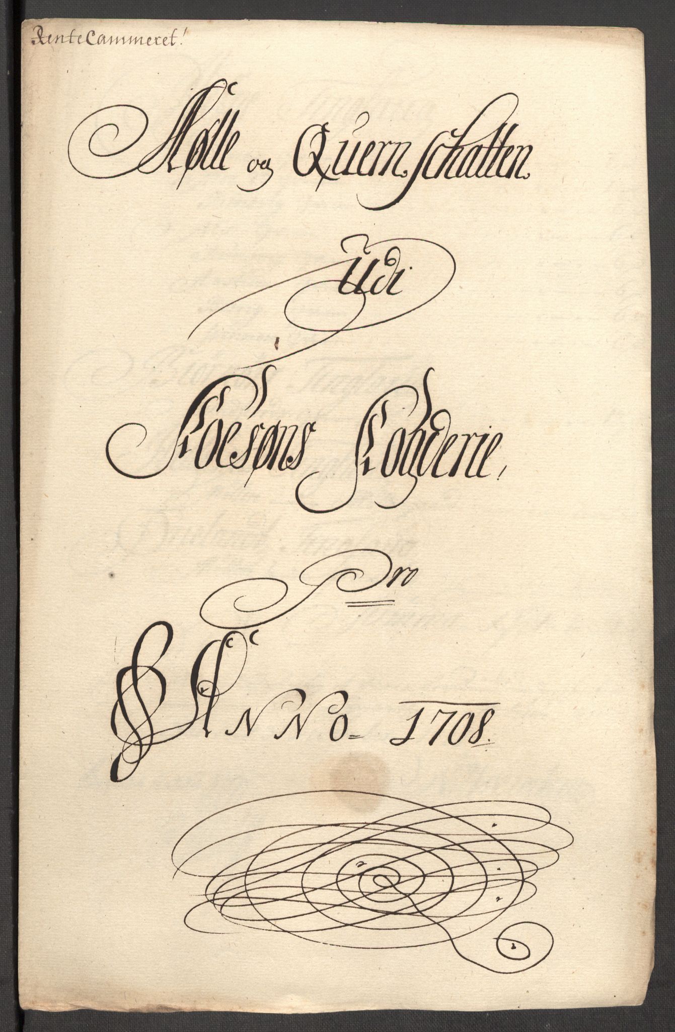 Rentekammeret inntil 1814, Reviderte regnskaper, Fogderegnskap, RA/EA-4092/R57/L3858: Fogderegnskap Fosen, 1708-1709, p. 110