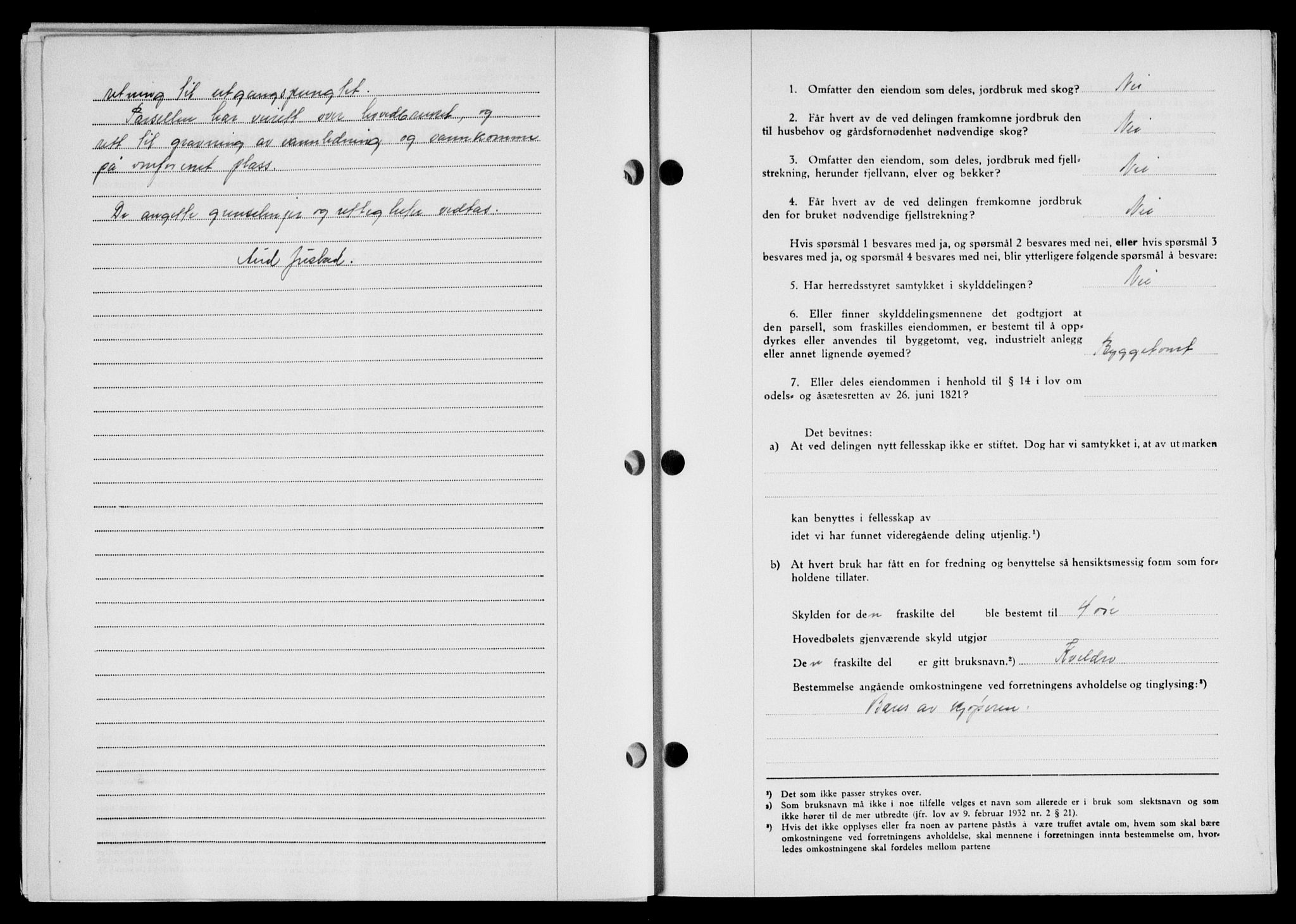 Lofoten sorenskriveri, SAT/A-0017/1/2/2C/L0021a: Mortgage book no. 21a, 1949-1949, Diary no: : 1906/1949