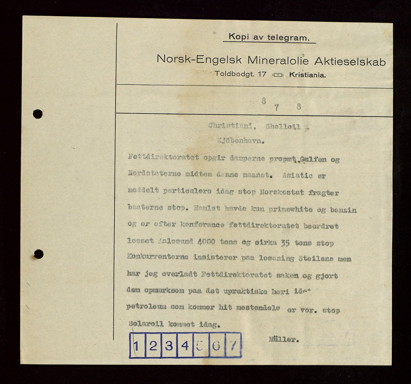 Pa 1521 - A/S Norske Shell, AV/SAST-A-101915/E/Ea/Eaa/L0004: Sjefskorrespondanse, 1918, p. 21
