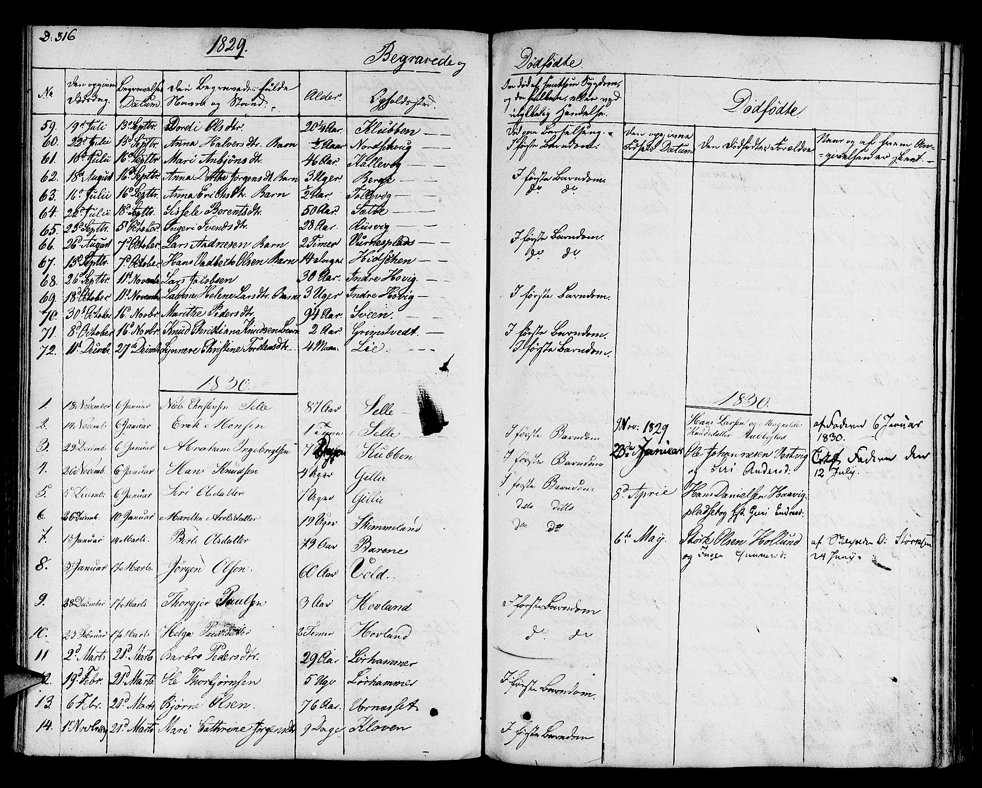 Finnås sokneprestembete, SAB/A-99925/H/Ha/Haa/Haaa/L0005: Parish register (official) no. A 5, 1823-1835, p. 316