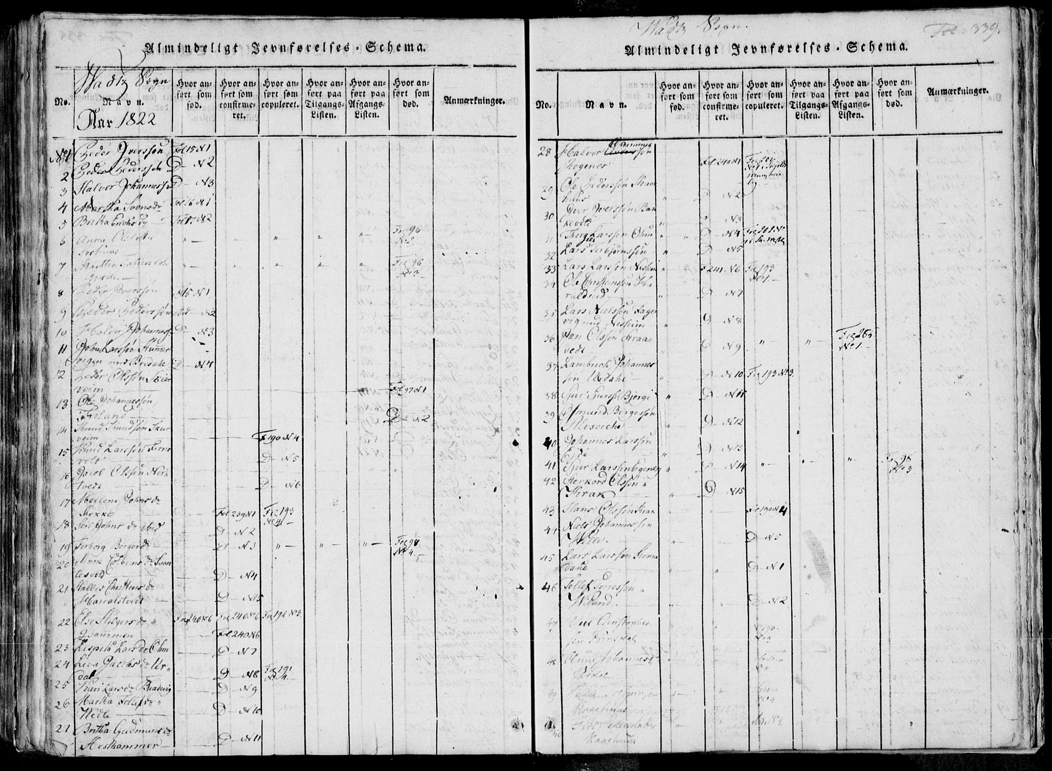 Skjold sokneprestkontor, SAST/A-101847/H/Ha/Haa/L0004: Parish register (official) no. A 4 /2, 1815-1830, p. 339