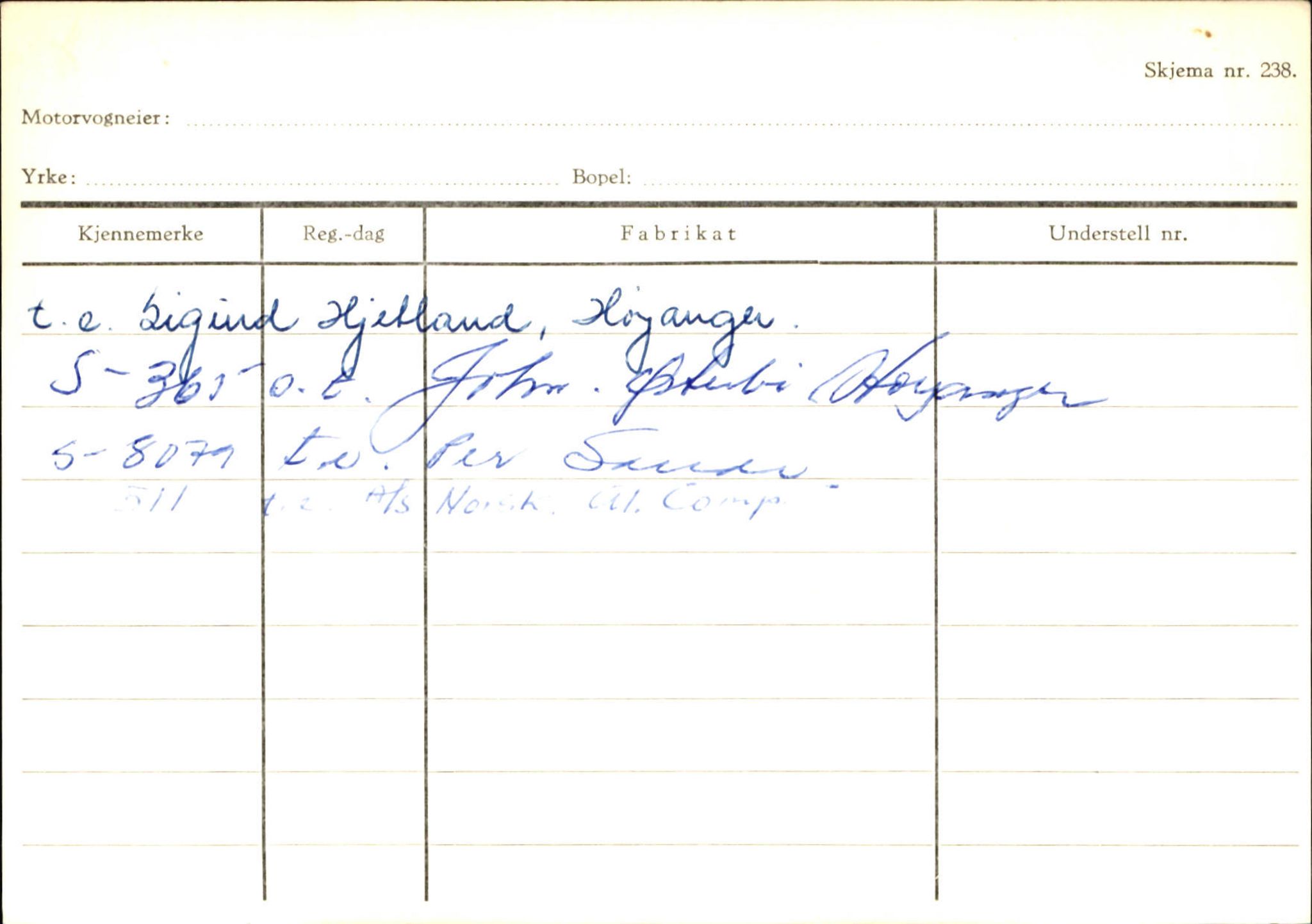 Statens vegvesen, Sogn og Fjordane vegkontor, AV/SAB-A-5301/4/F/L0130: Eigarregister Eid T-Å. Høyanger A-O, 1945-1975, p. 1016