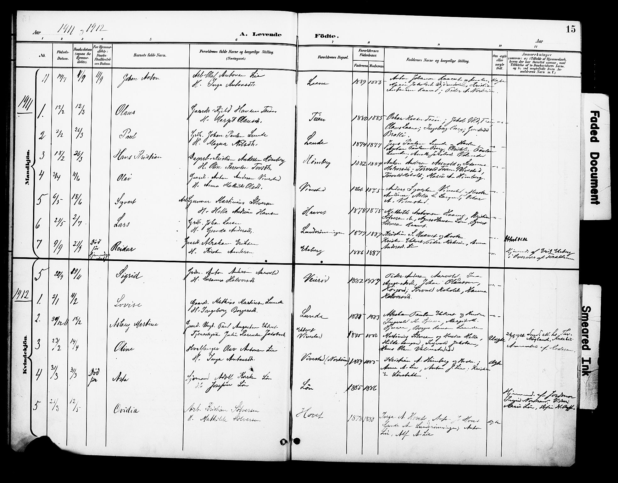 Ramnes kirkebøker, SAKO/A-314/F/Fc/L0002: Parish register (official) no. III 2, 1900-1914, p. 15
