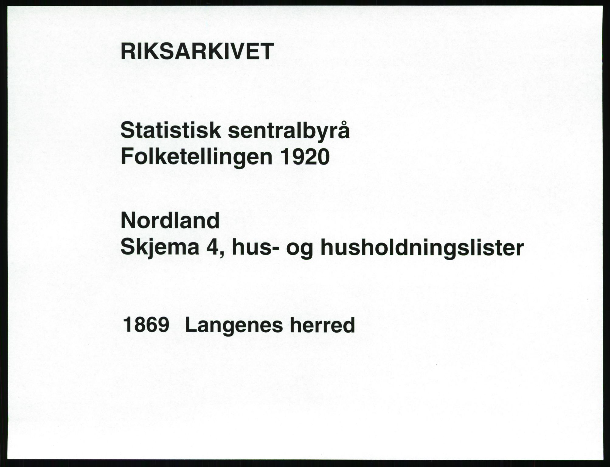 SAT, 1920 census for Langenes, 1920, p. 24