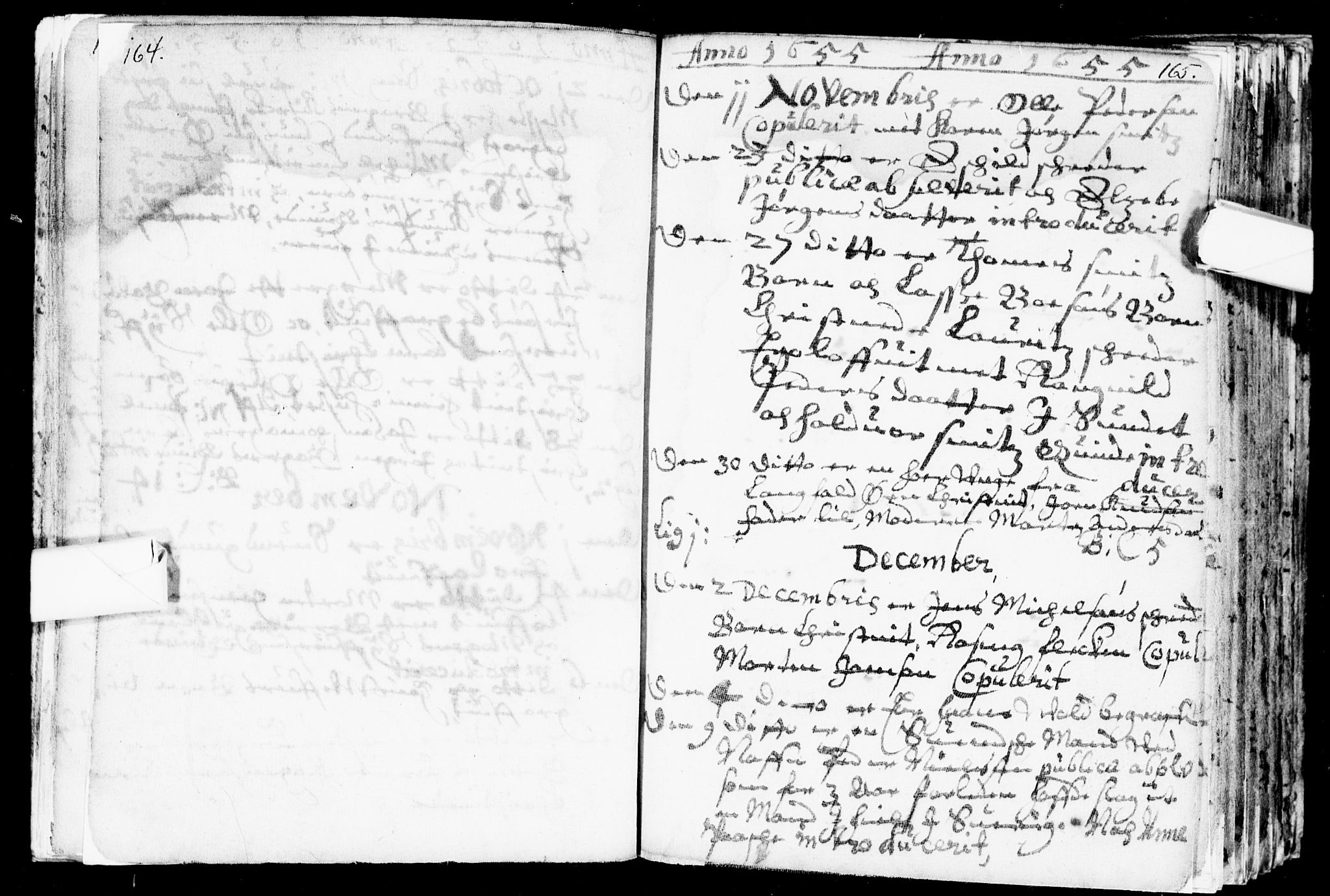 Bragernes kirkebøker, AV/SAKO-A-6/F/Fa/L0001: Parish register (official) no. I 1, 1634-1662, p. 164-165