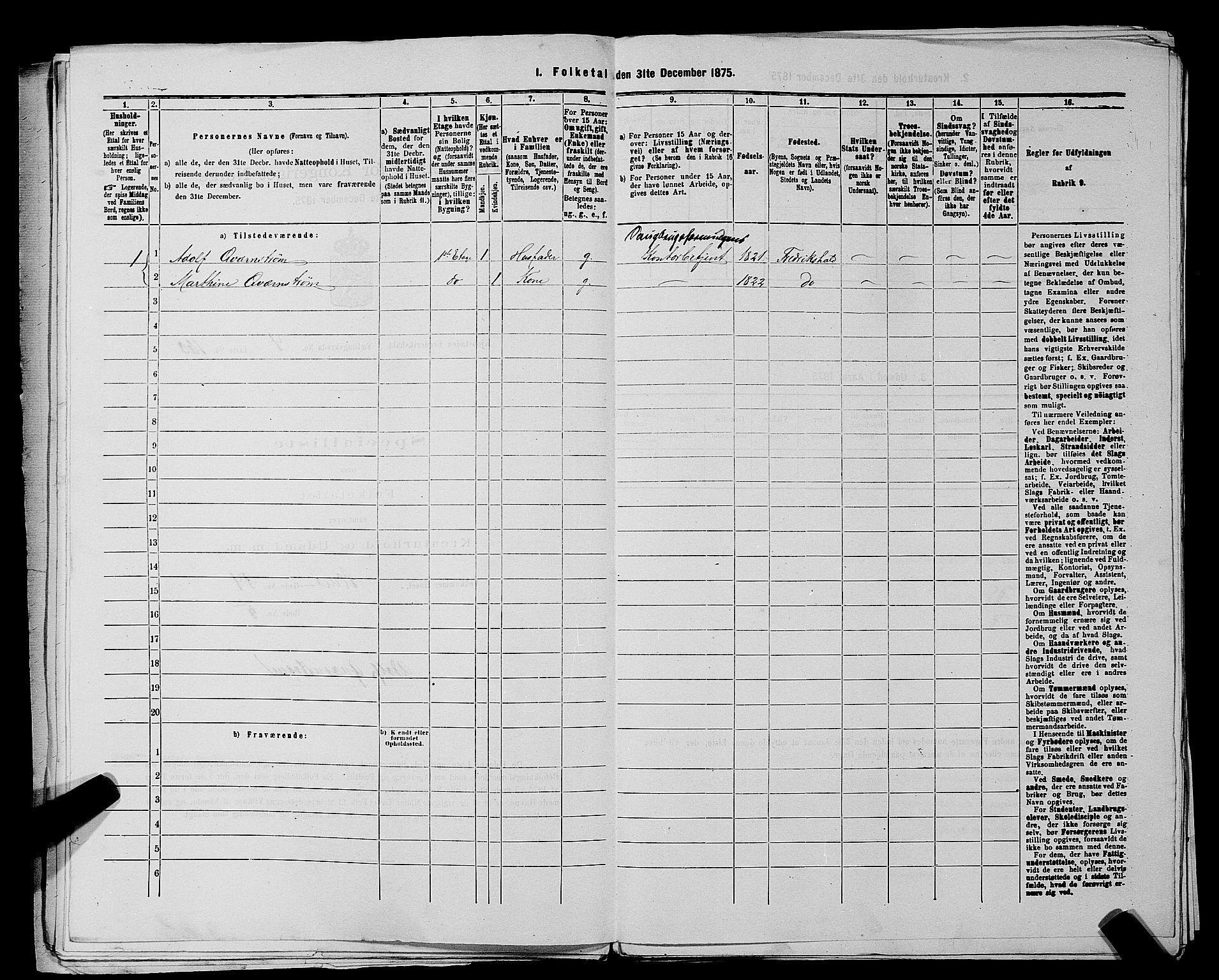 RA, 1875 census for 0101P Fredrikshald, 1875, p. 380