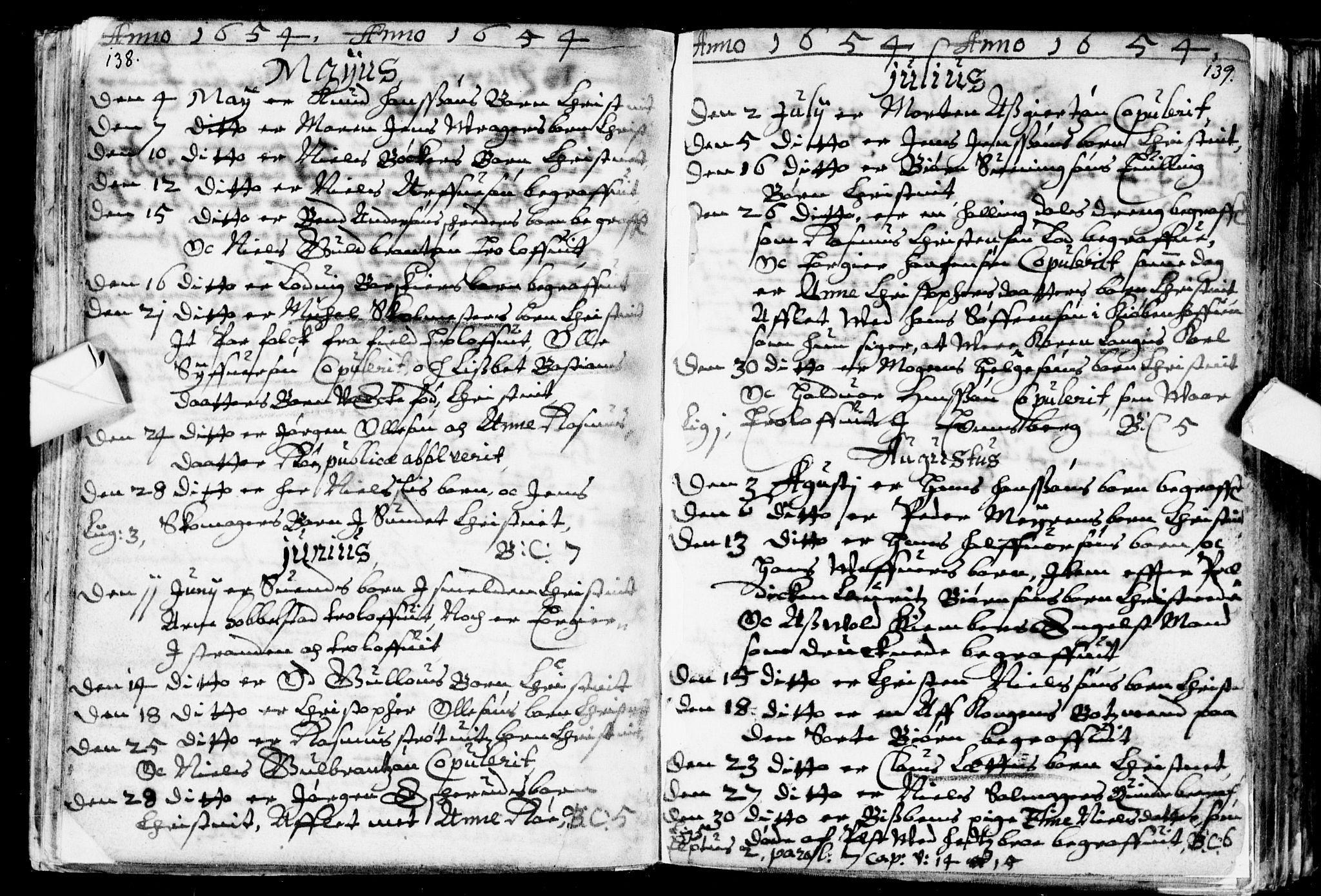 Bragernes kirkebøker, AV/SAKO-A-6/F/Fa/L0001: Parish register (official) no. I 1, 1634-1662, p. 138-139