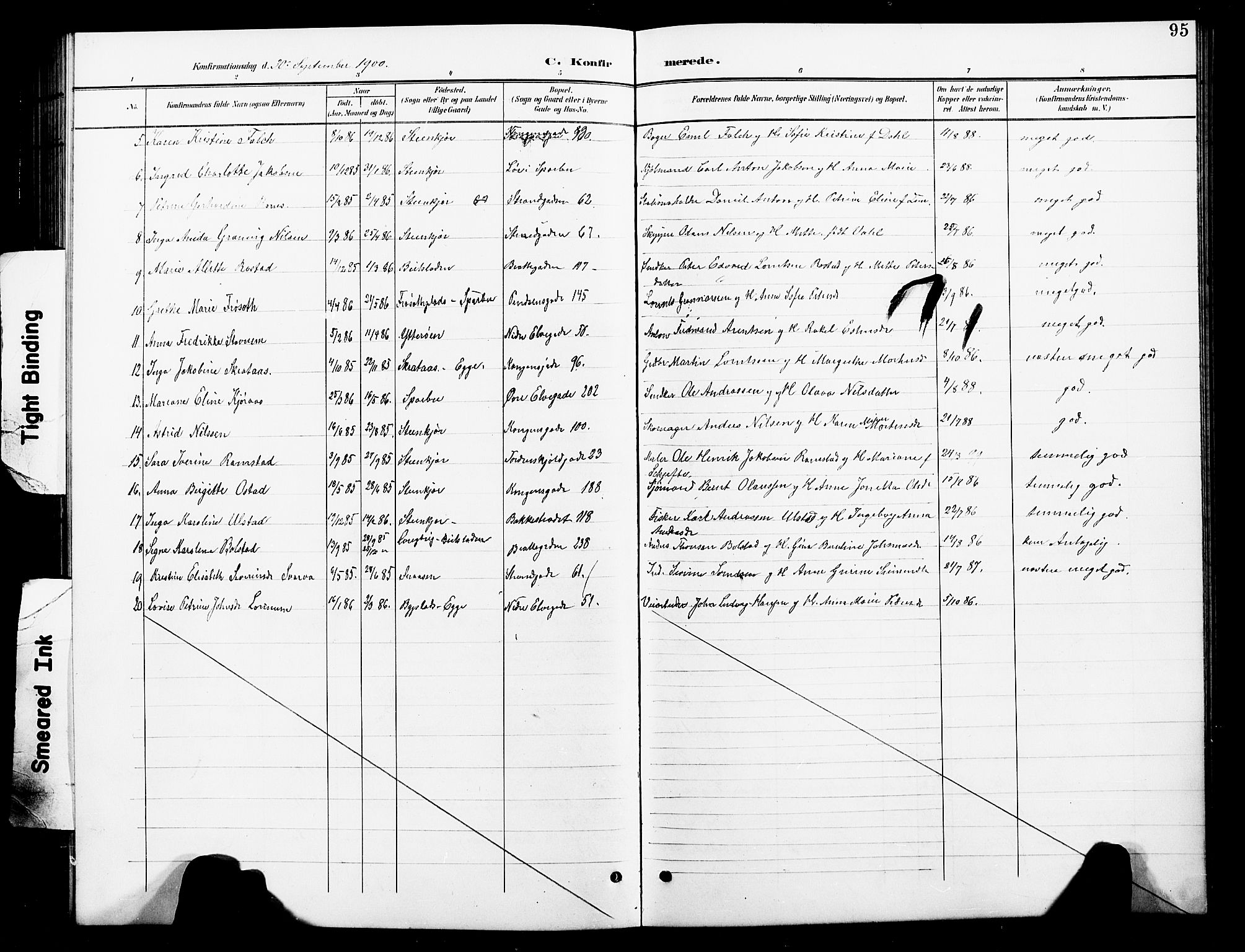Ministerialprotokoller, klokkerbøker og fødselsregistre - Nord-Trøndelag, SAT/A-1458/739/L0375: Parish register (copy) no. 739C03, 1898-1908, p. 95