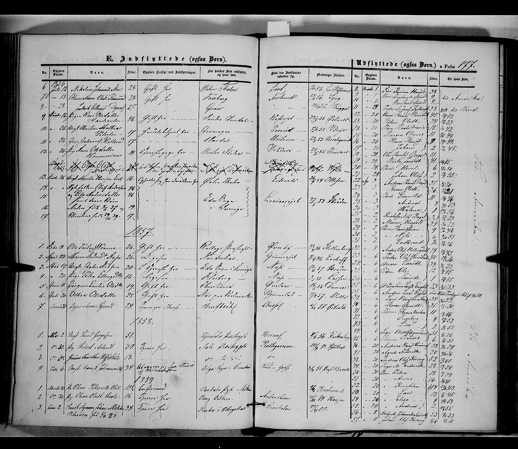 Land prestekontor, SAH/PREST-120/H/Ha/Haa/L0009: Parish register (official) no. 9, 1847-1859, p. 177