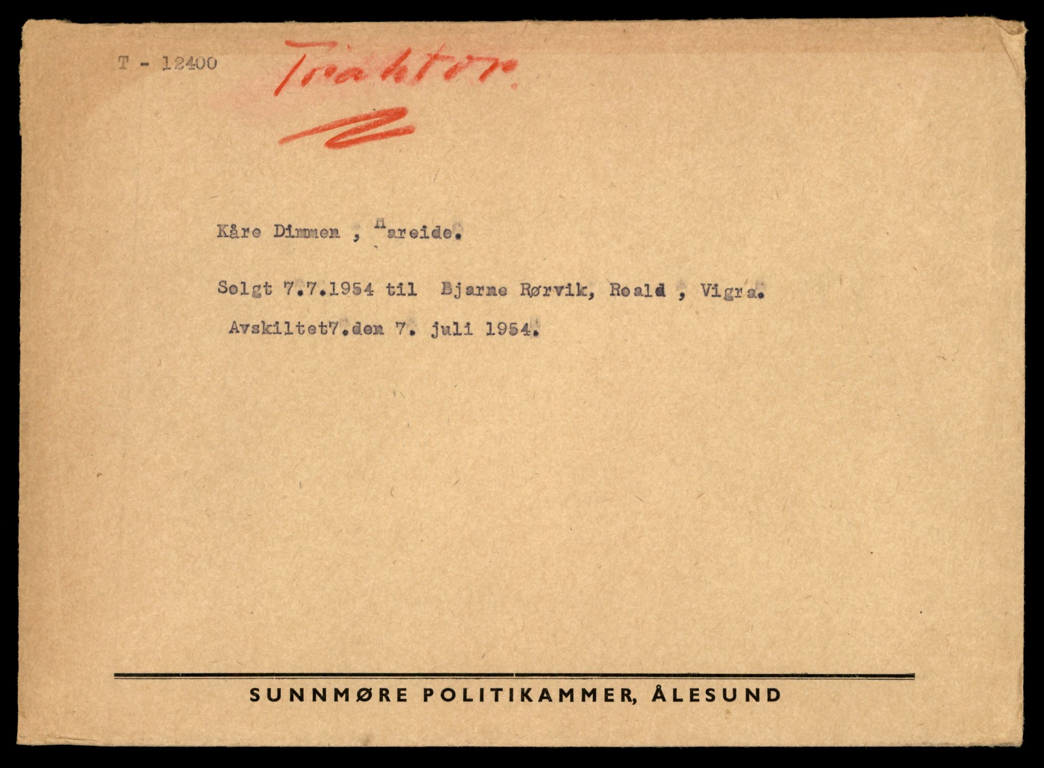 Møre og Romsdal vegkontor - Ålesund trafikkstasjon, AV/SAT-A-4099/F/Fe/L0033: Registreringskort for kjøretøy T 12151 - T 12474, 1927-1998, p. 2875