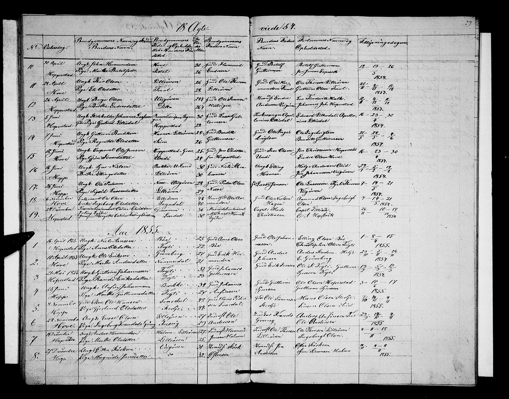 Vik sokneprestembete, SAB/A-81501: Parish register (copy) no. A 1, 1852-1856, p. 29