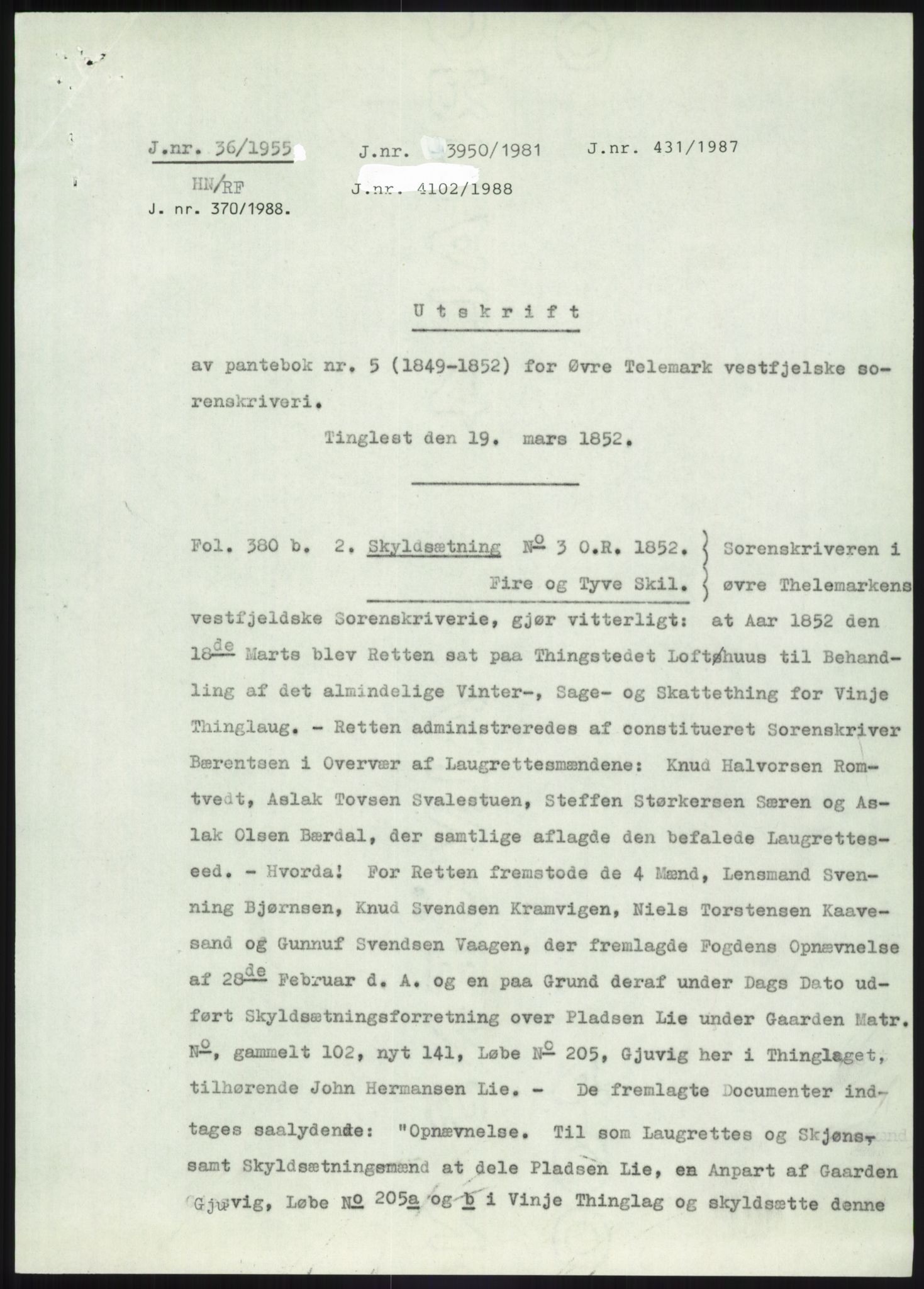 Statsarkivet i Kongsberg, SAKO/A-0001, 1954-1955, p. 334