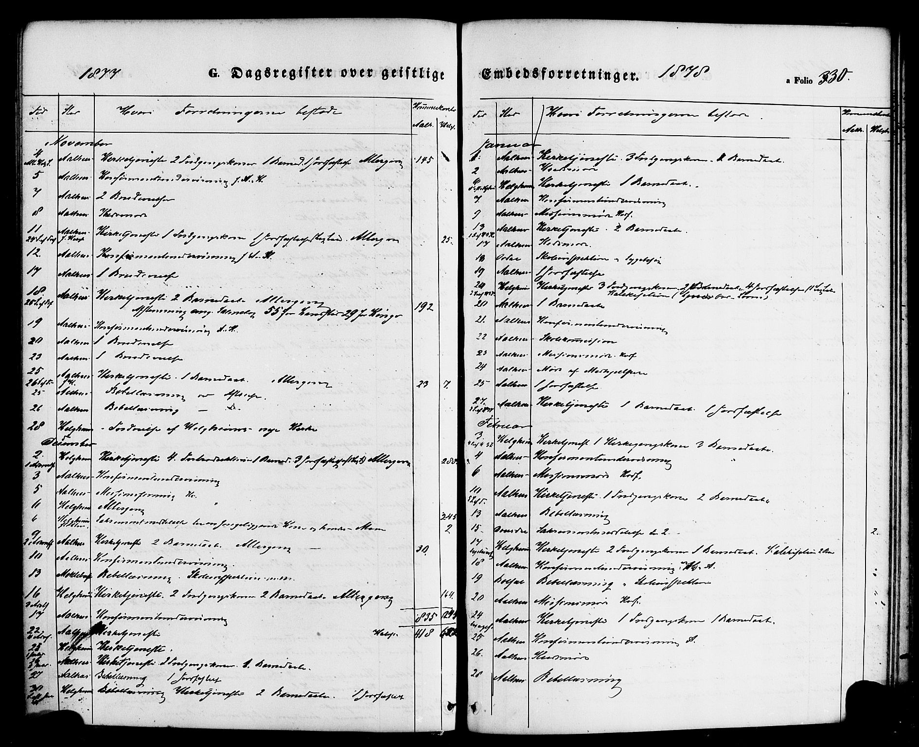Jølster sokneprestembete, SAB/A-80701/H/Haa/Haaa/L0011: Parish register (official) no. A 11, 1866-1881, p. 330