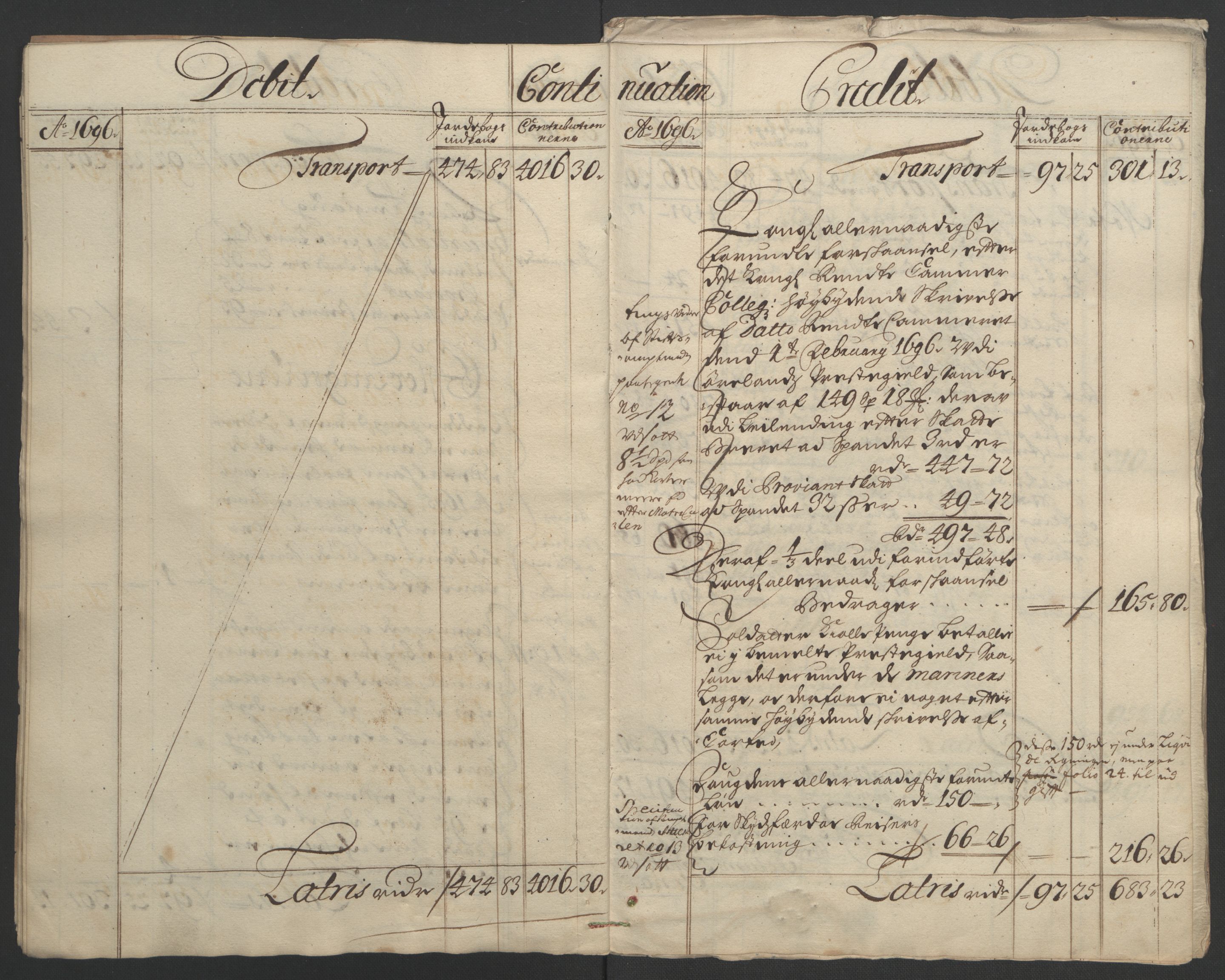 Rentekammeret inntil 1814, Reviderte regnskaper, Fogderegnskap, AV/RA-EA-4092/R57/L3851: Fogderegnskap Fosen, 1695-1696, p. 201